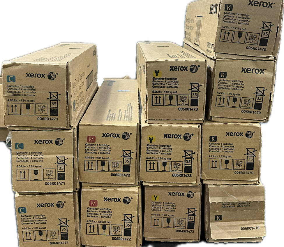 12 Genuine Xerox 006R01470, 006R01471, 006R01472, 006R01473 CMYK Toners