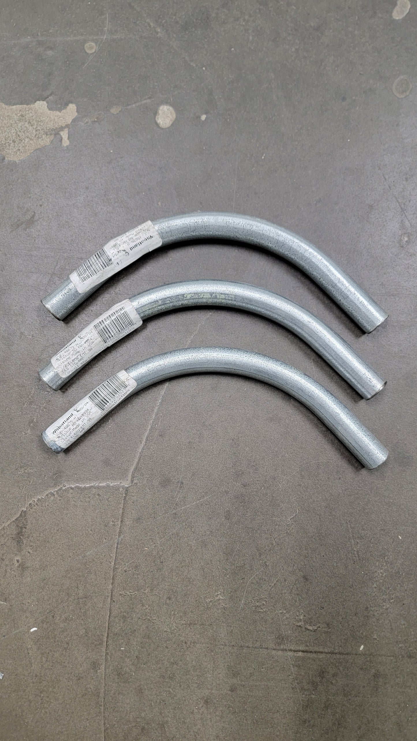 Wheatland 1/2 Electrical EMT 90° (E-48675-H) STD RAD Elbow Conduit Fitting- 3 Pack