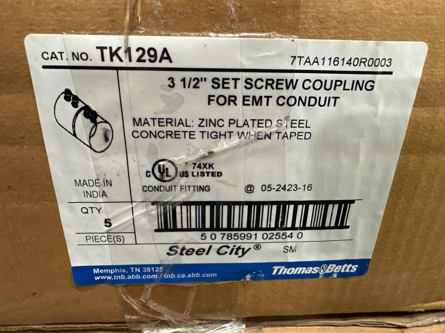 Steel City TK-129A 3-1/2 Coupling