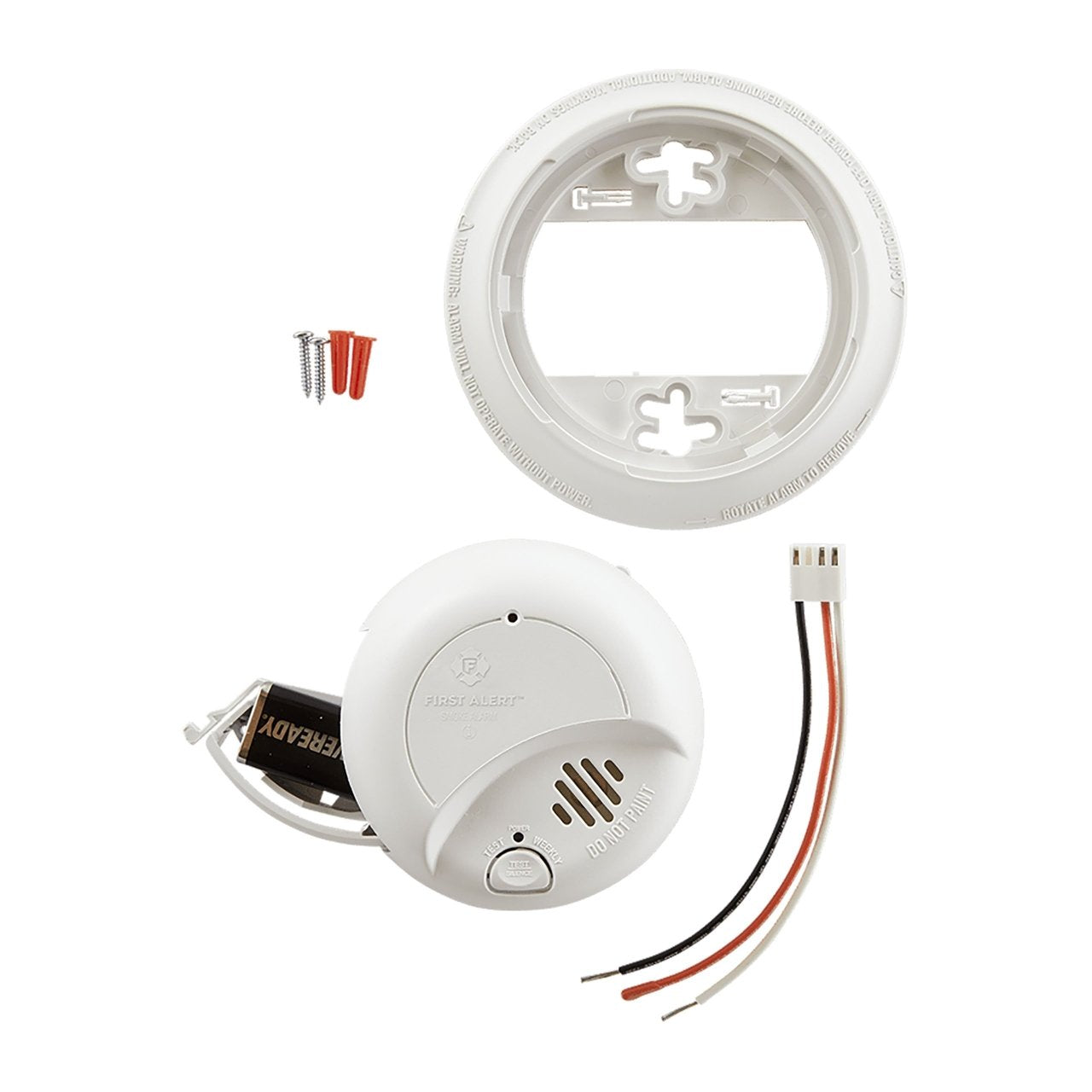 3 PK BRK (9120B) Smoke Alarm 120V AC 60Hz Wire-In Smoke Alarm 9V Battery Backup