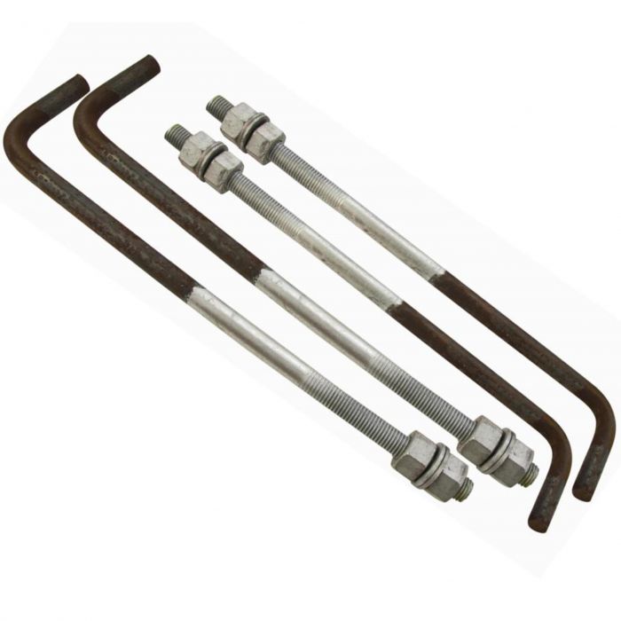 8 PC Acuity ABSSS-4C Anchor Bolt For 4" Square Straight Steel Pole and Template
