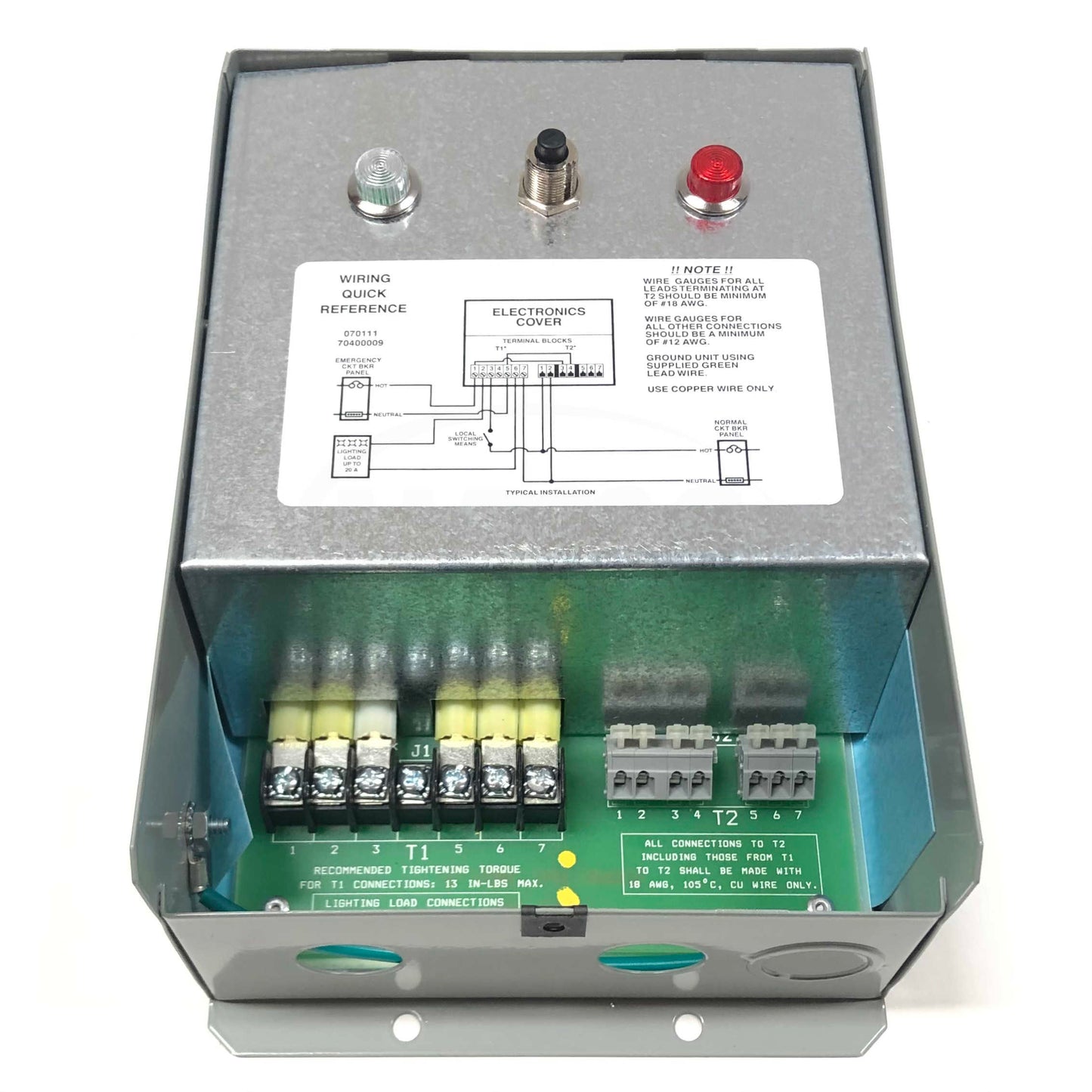GTD20A Philips Bodine Automatic Transfer Switch-Emergency Lighting Relay Control