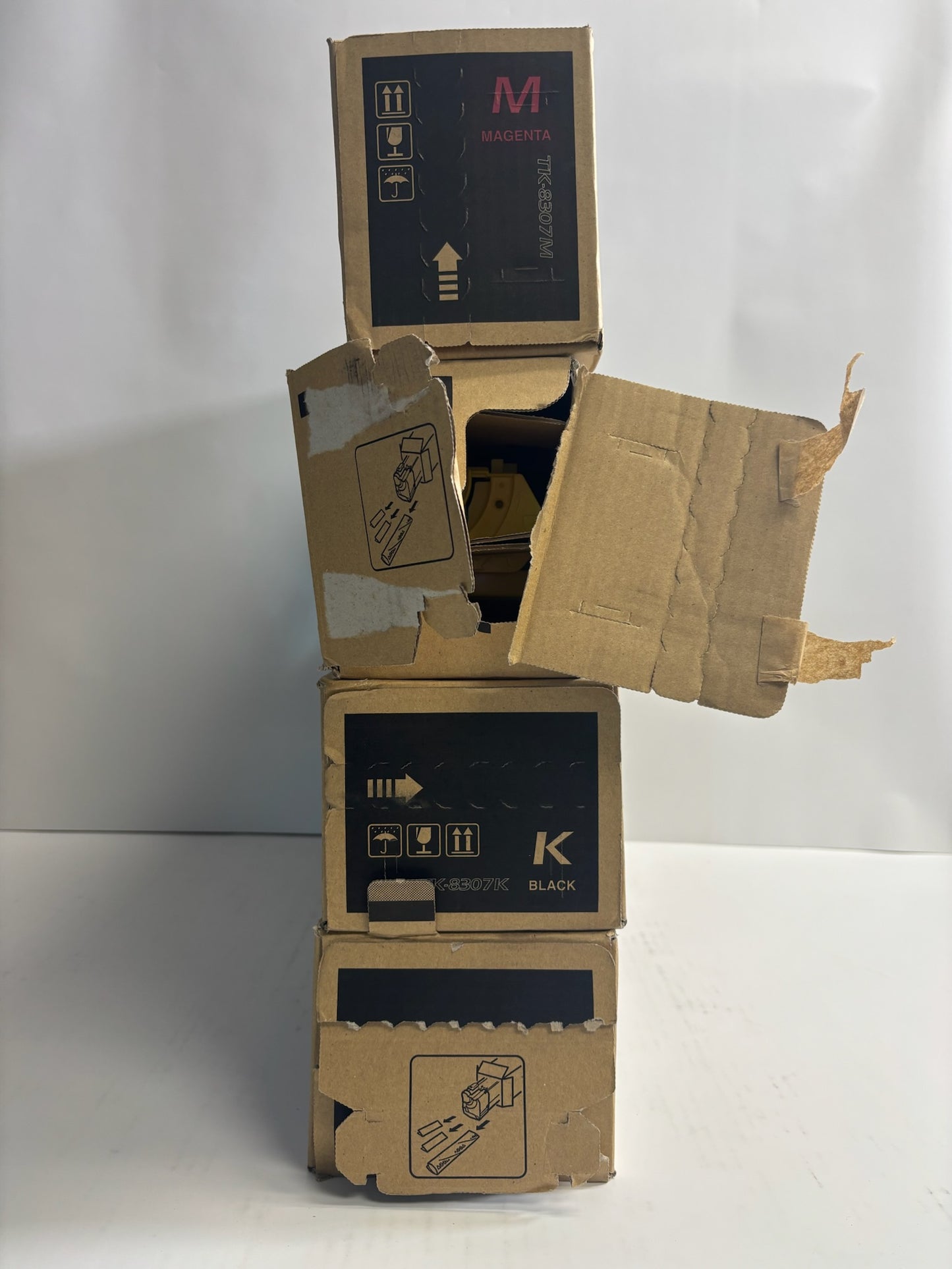 4 OEM Kyocera TASKalfa 3050ci,3051ci MYKK Toners TK-8307MK,TK-8309Y (No Cyan)