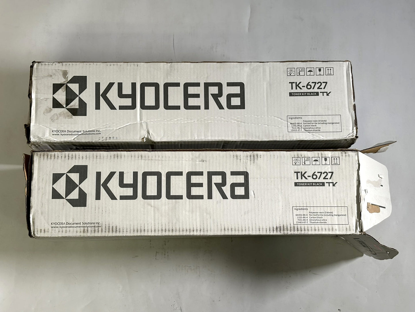 2 OEM Kyocera Copystar CS7002i, CS7003i,CS8002i,9003i Black Toners TK-6727 (1 Open)