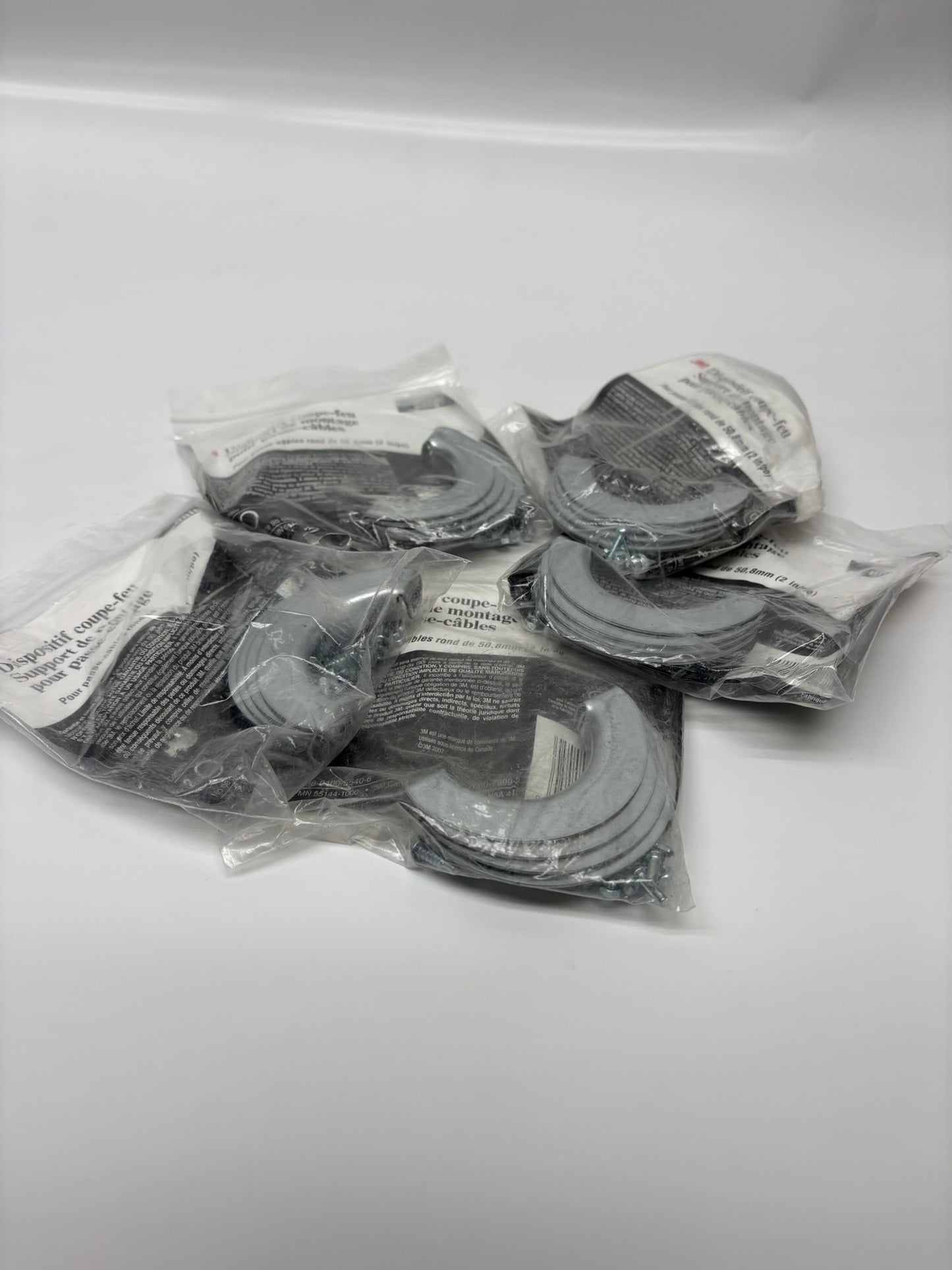 Lot of 5 PK 3M (98-0400-5540-6) Fire Barrier Pass-Through Mounting Brackets