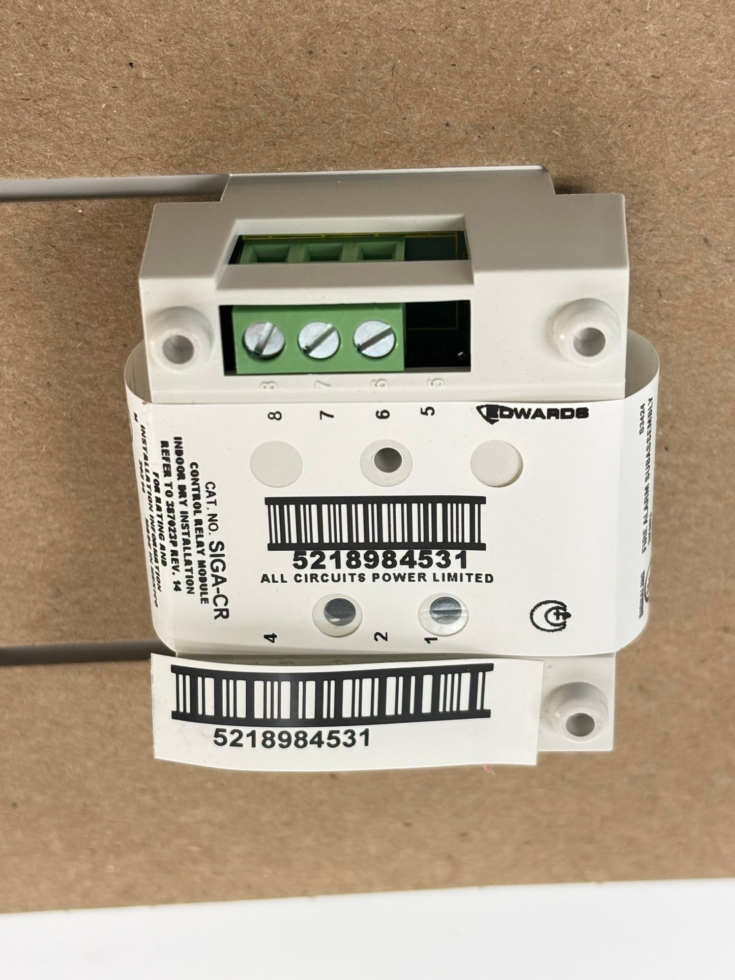 Edwards (SIGA-CR) Module Control Relay for Fire Alarm Systems