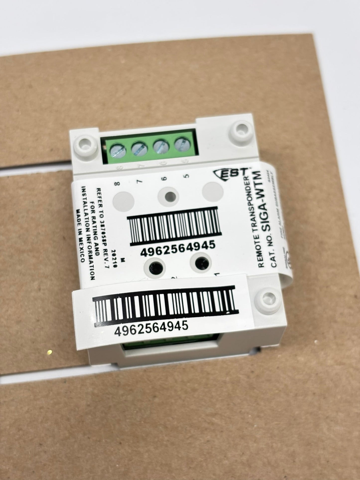 Edwards (SIGA-WTM) Module, Waterflow Tamper Switch, Fire Alarm System