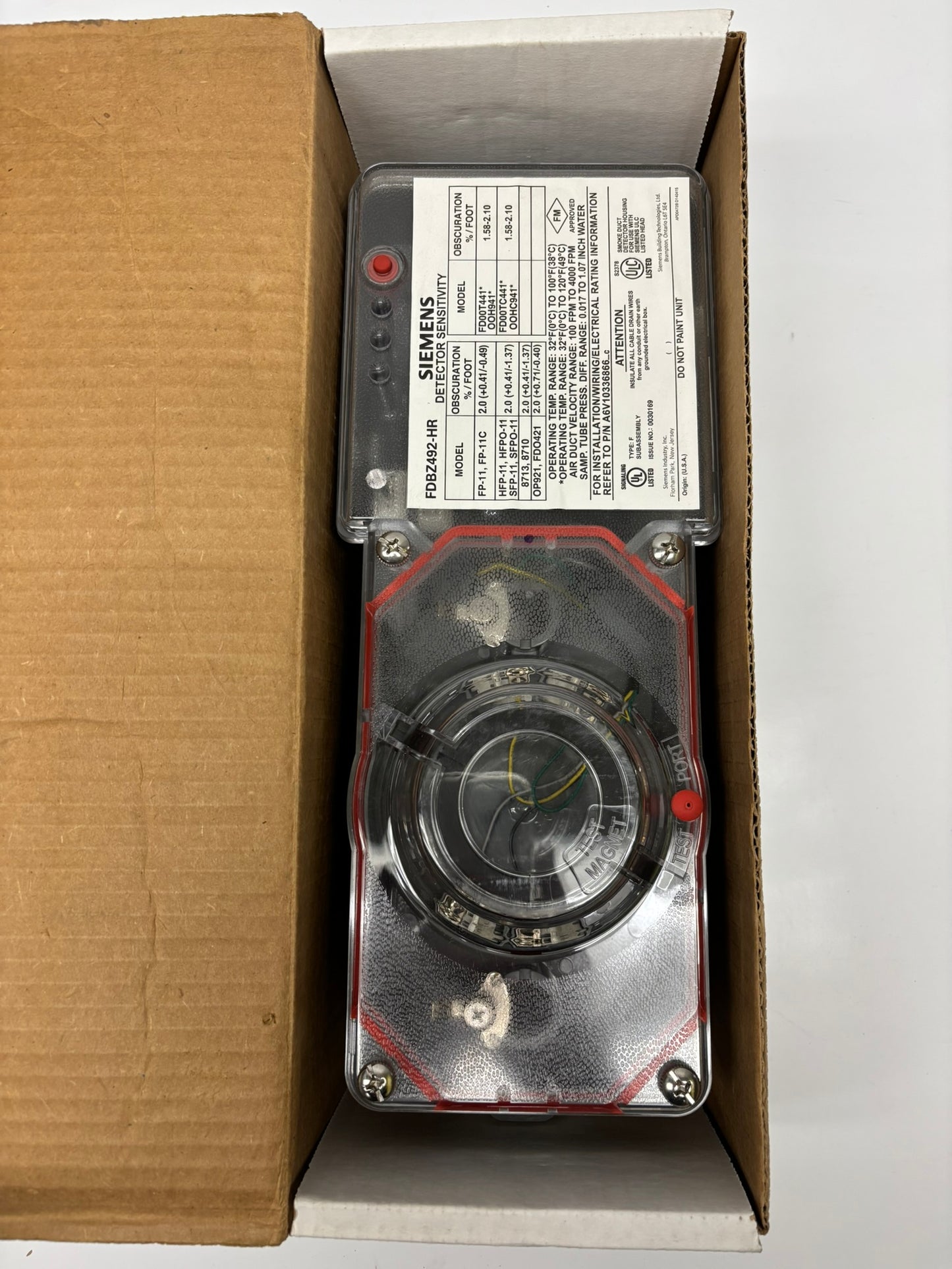 Siemens (FDBZ492) System Sensor Duct Smoke Detector