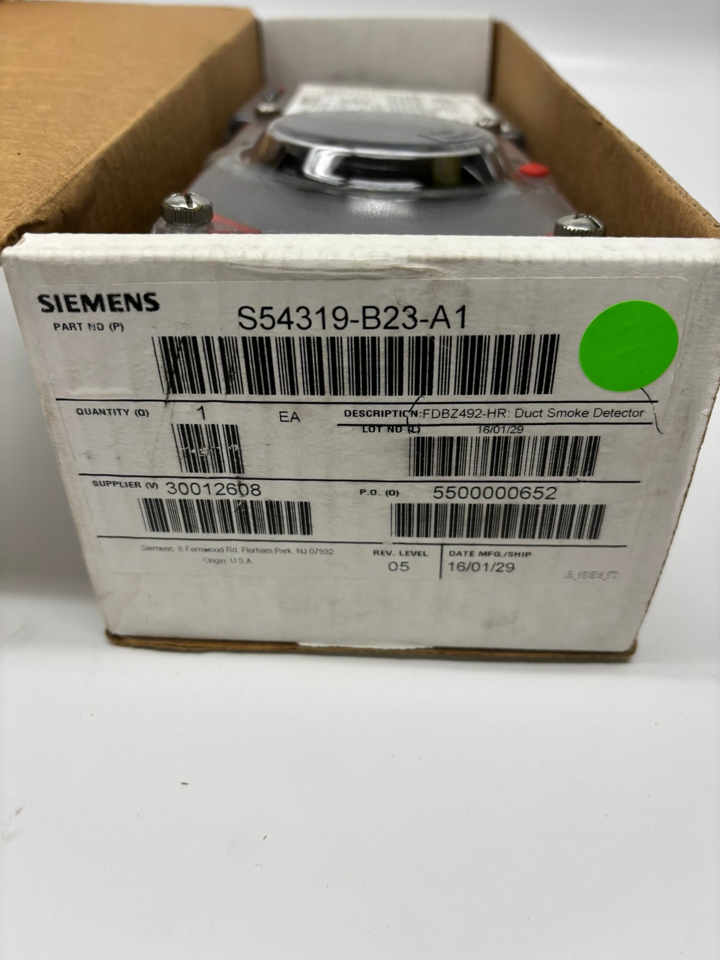 Siemens (FDBZ492) System Sensor Duct Smoke Detector