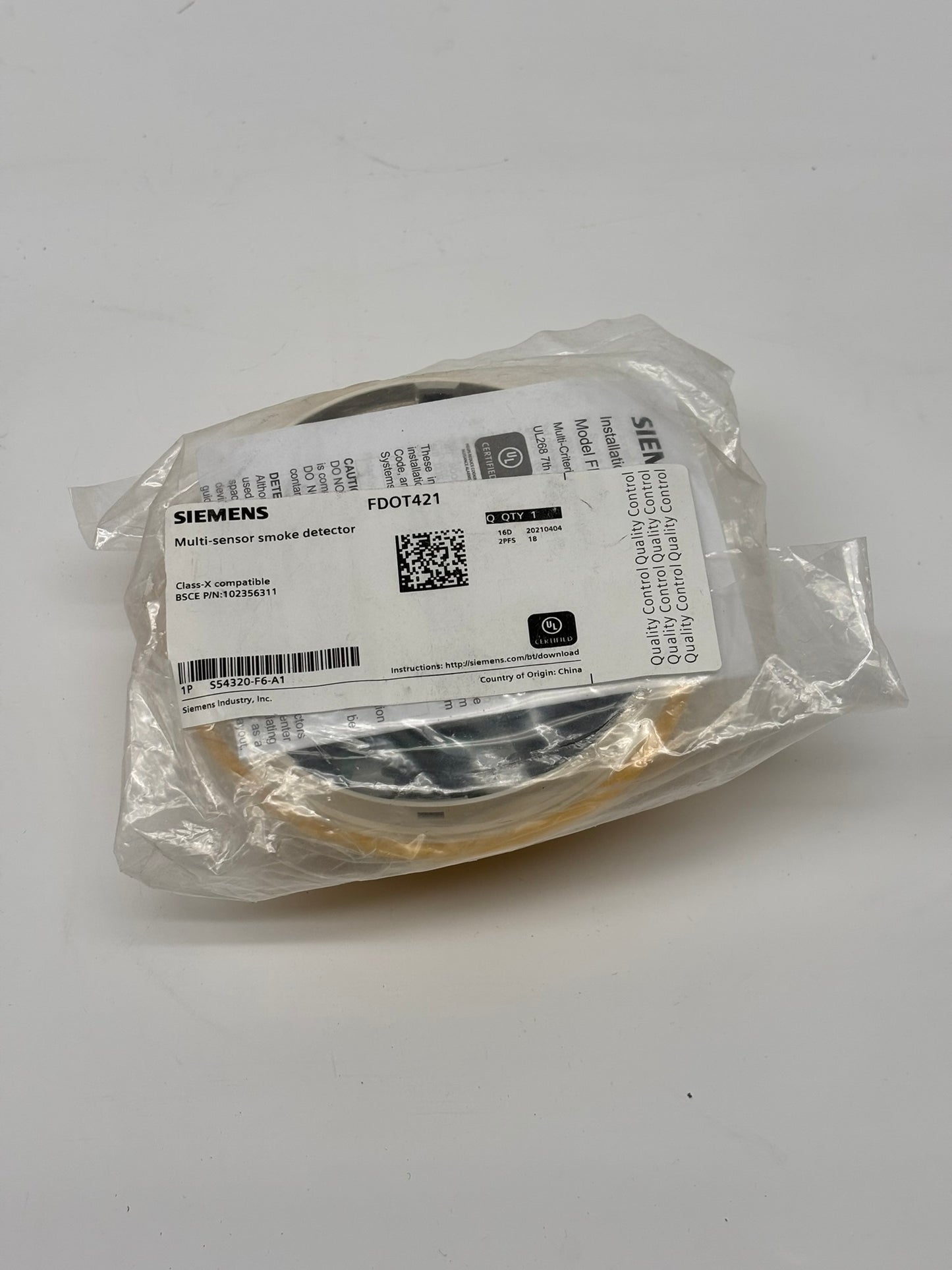 Siemens (FDOT421) Multi-Sensor Smoke Detector, Advanced Detection Technology