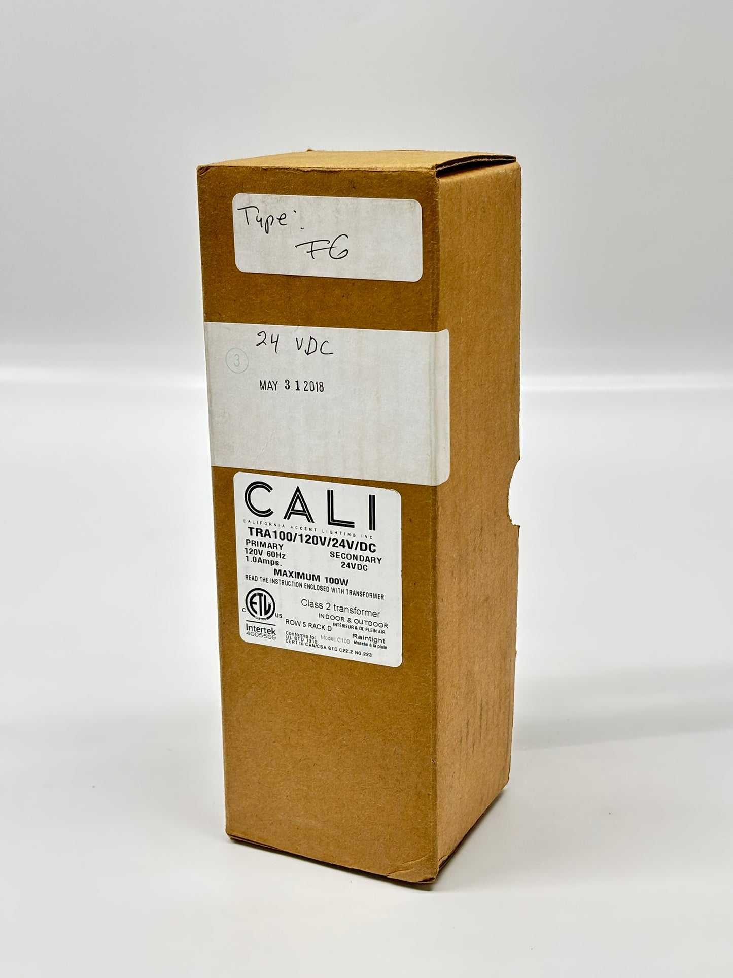 CALI TRA100/120V/24V/DC Transformer, 100W, 120V AC to 24V DC