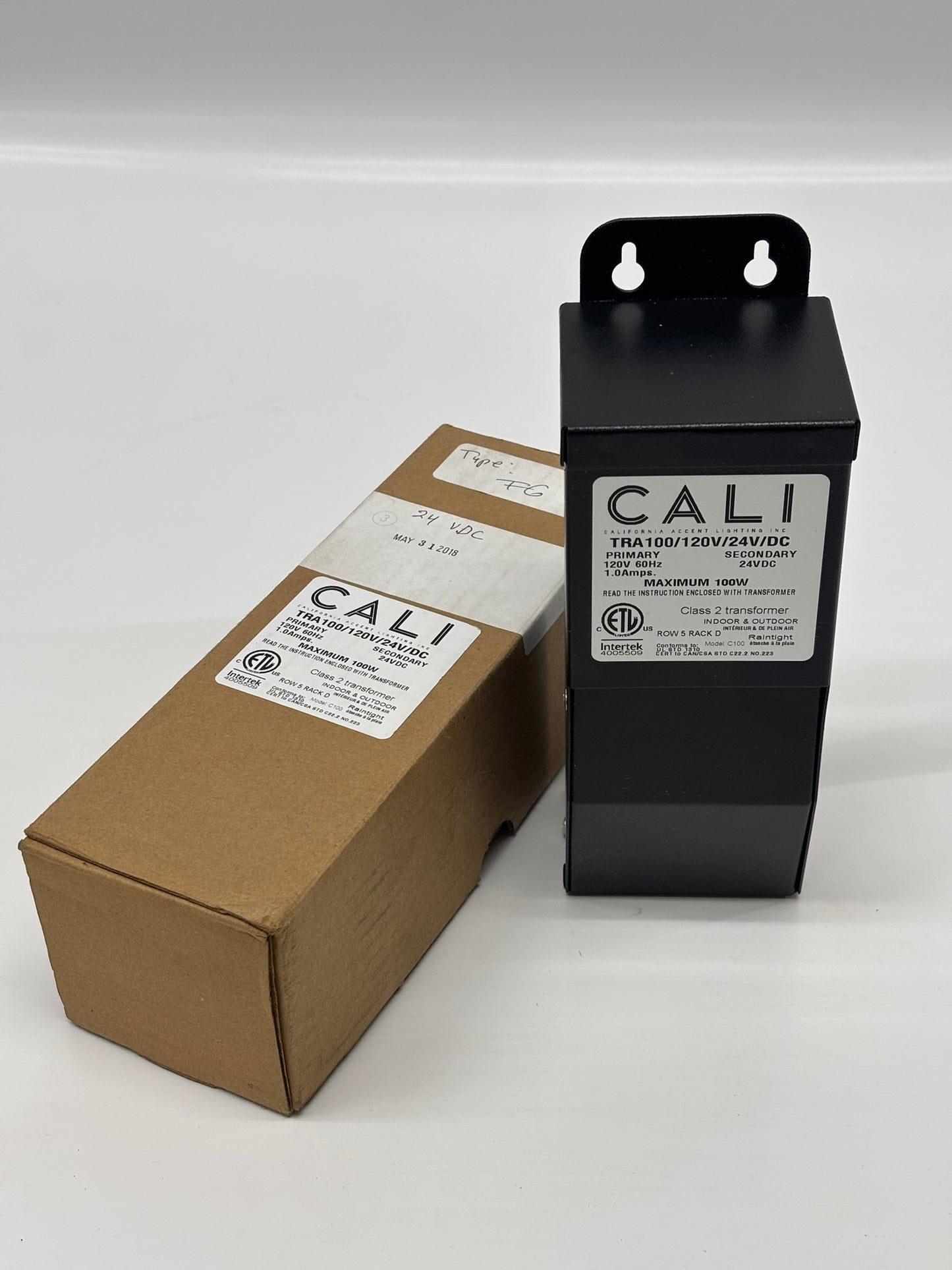 CALI TRA100/120V/24V/DC Transformer, 100W, 120V AC to 24V DC