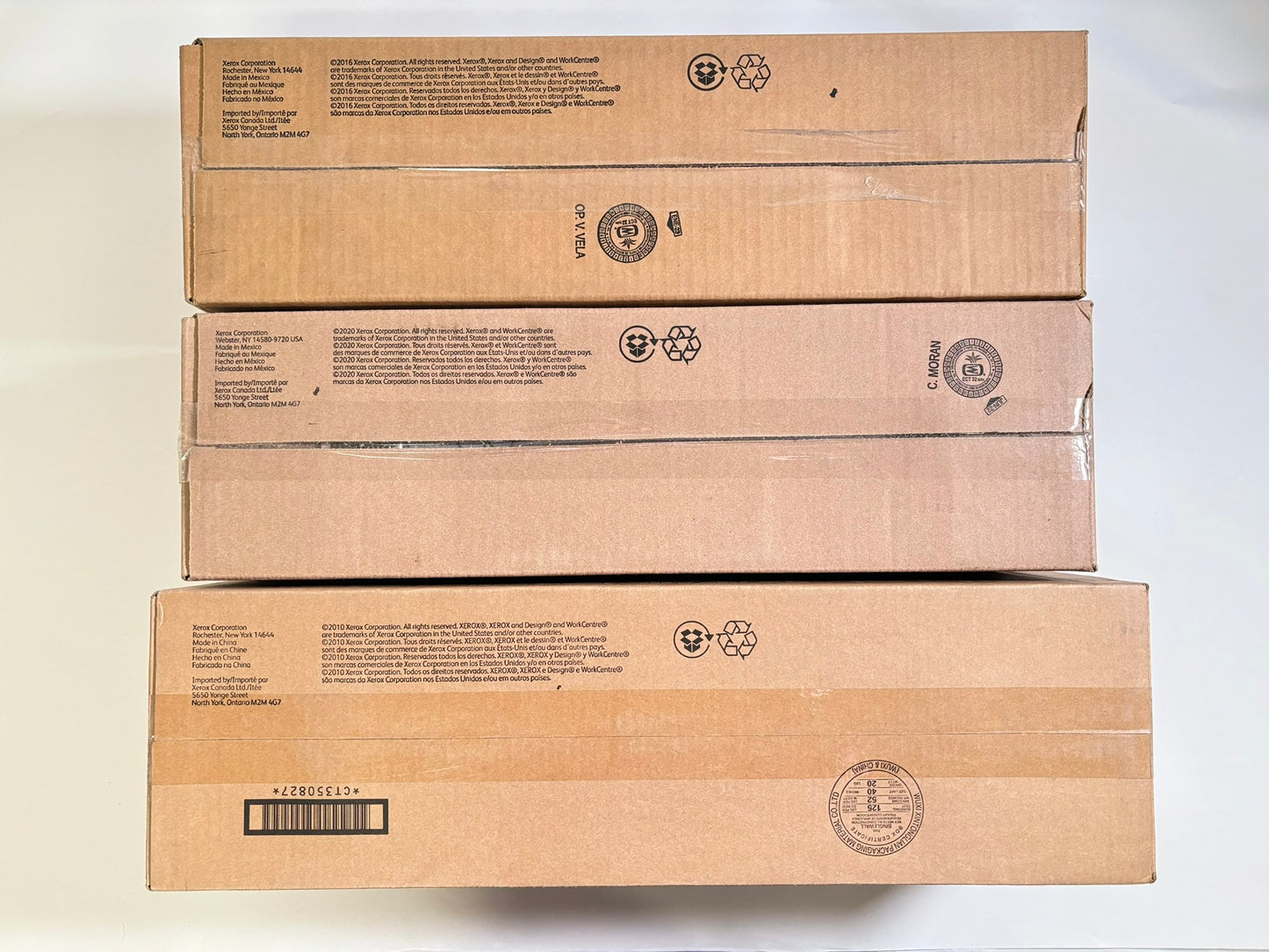3 OEM Xerox WorkCentre 7120,7125,7220,7225 YKK Drum Unit 013R00657, 013R00658