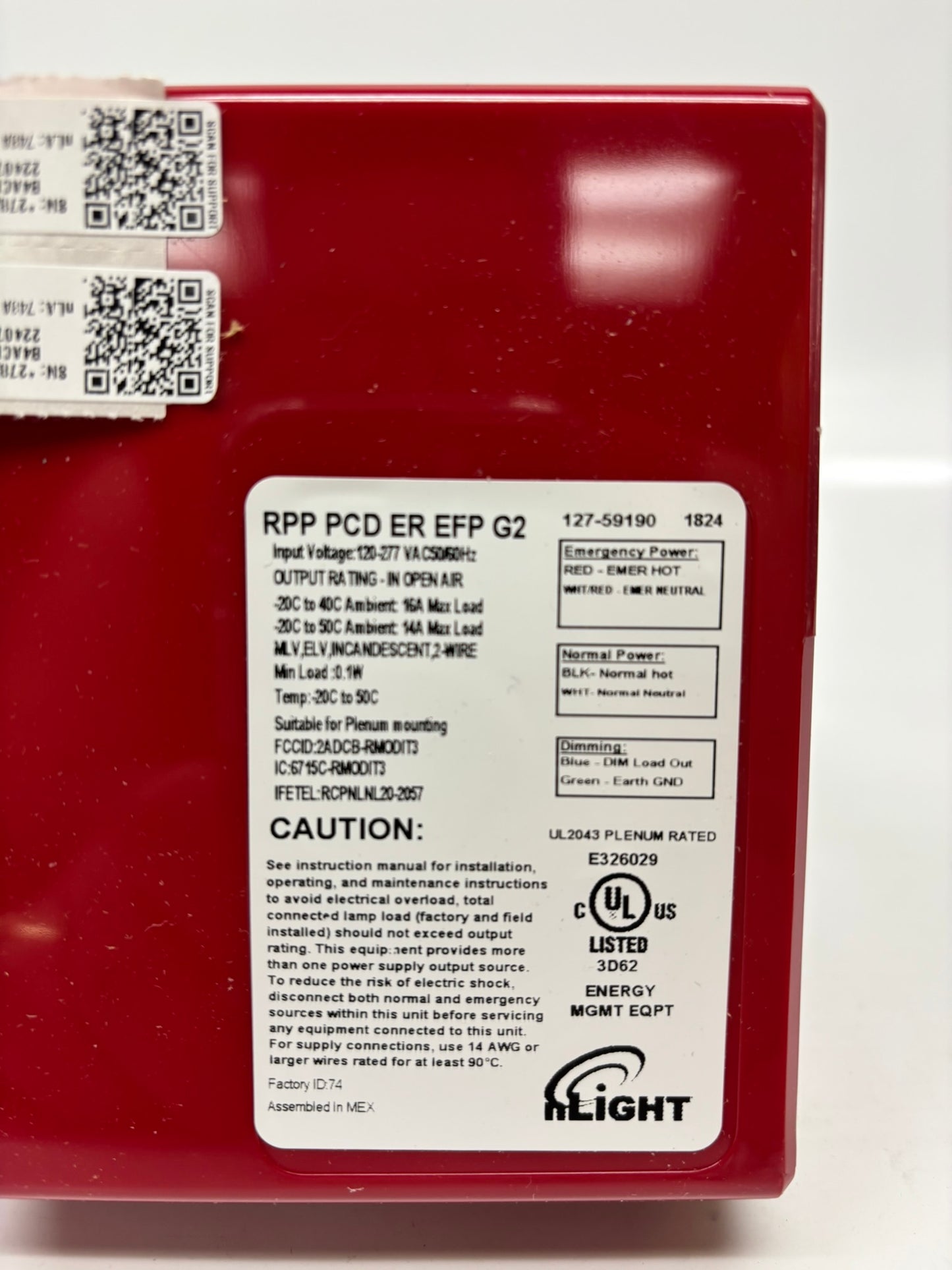 Acuity Brands (RPP PCD ER EFP G2) nLight Wireless Phase Adaptive Dimmer, UL 924 Emergency Operation