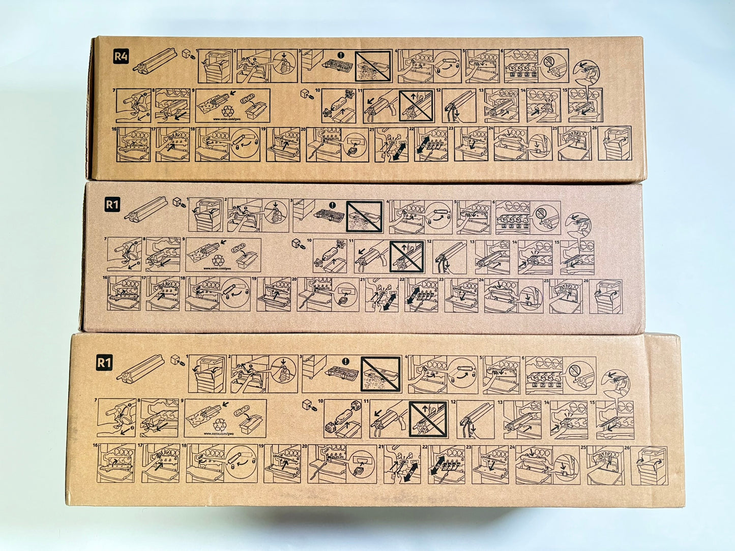 3 OEM Xerox WorkCentre 7120,7125,7220,7225 YKK Drum Unit 013R00657, 013R00658