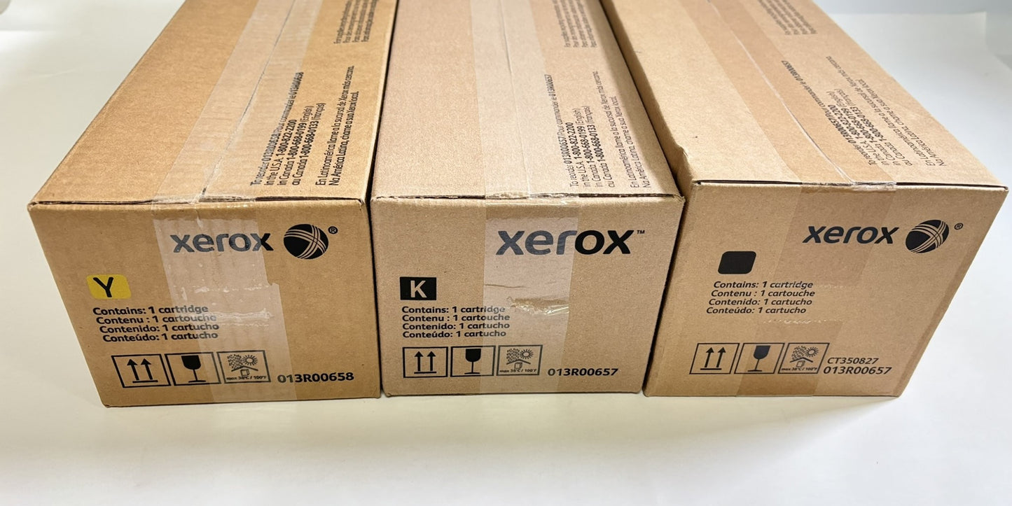 3 OEM Xerox WorkCentre 7120,7125,7220,7225 YKK Drum Unit 013R00657, 013R00658