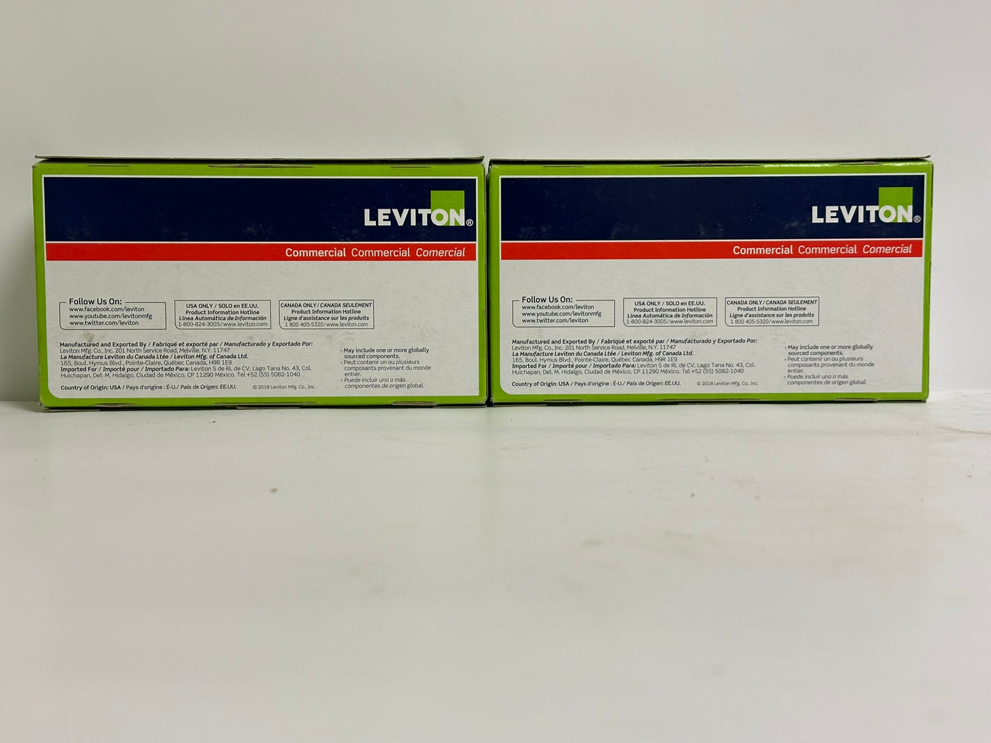 20 PK Leviton (BR20-W) Commercial Grade Duplex Receptacle, 20 Amp, 125 Volt