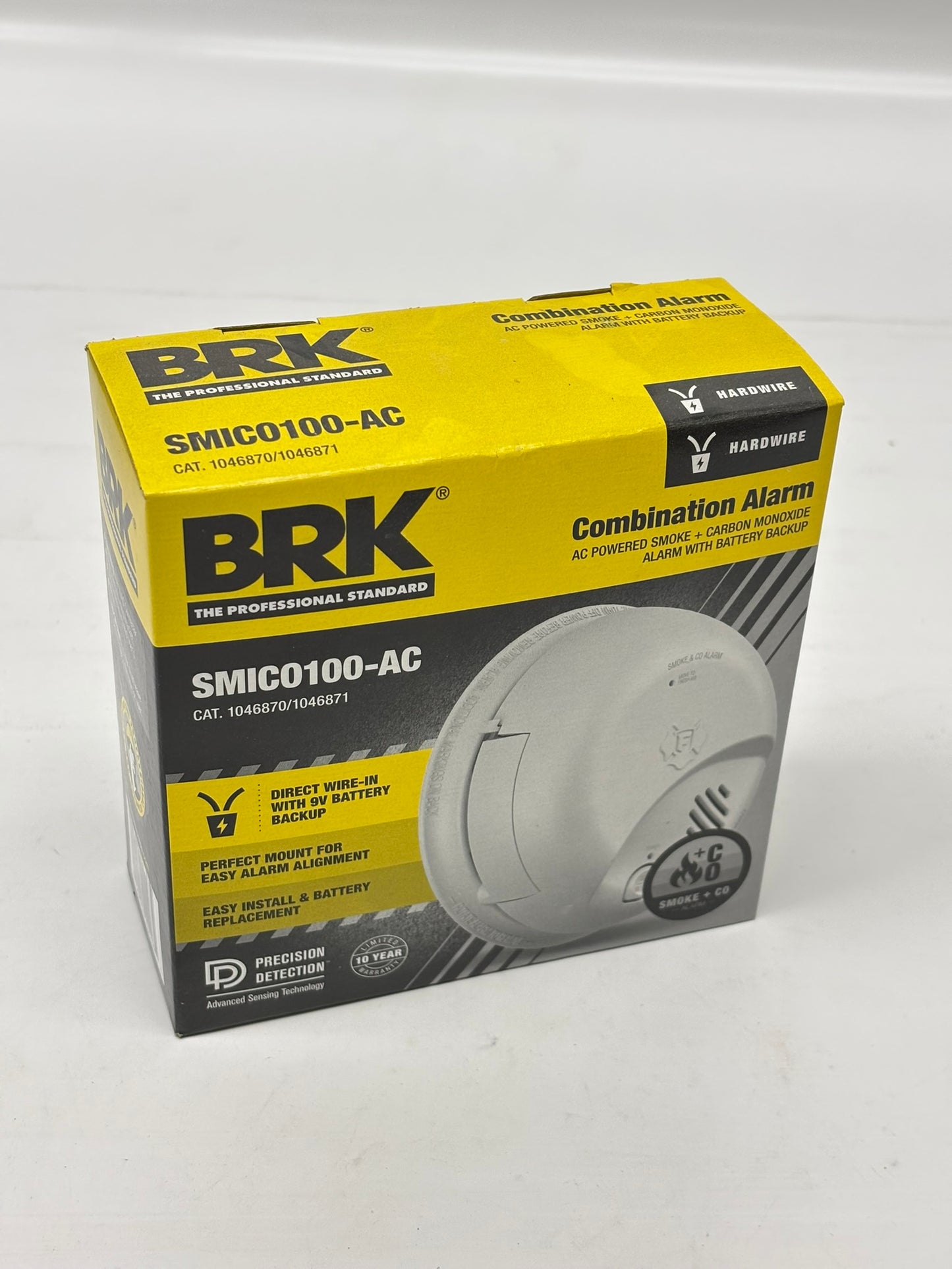 Lot Of 5 BRK SMICO100-AC 2-in-1 Smoke and CO Alarm with Backup