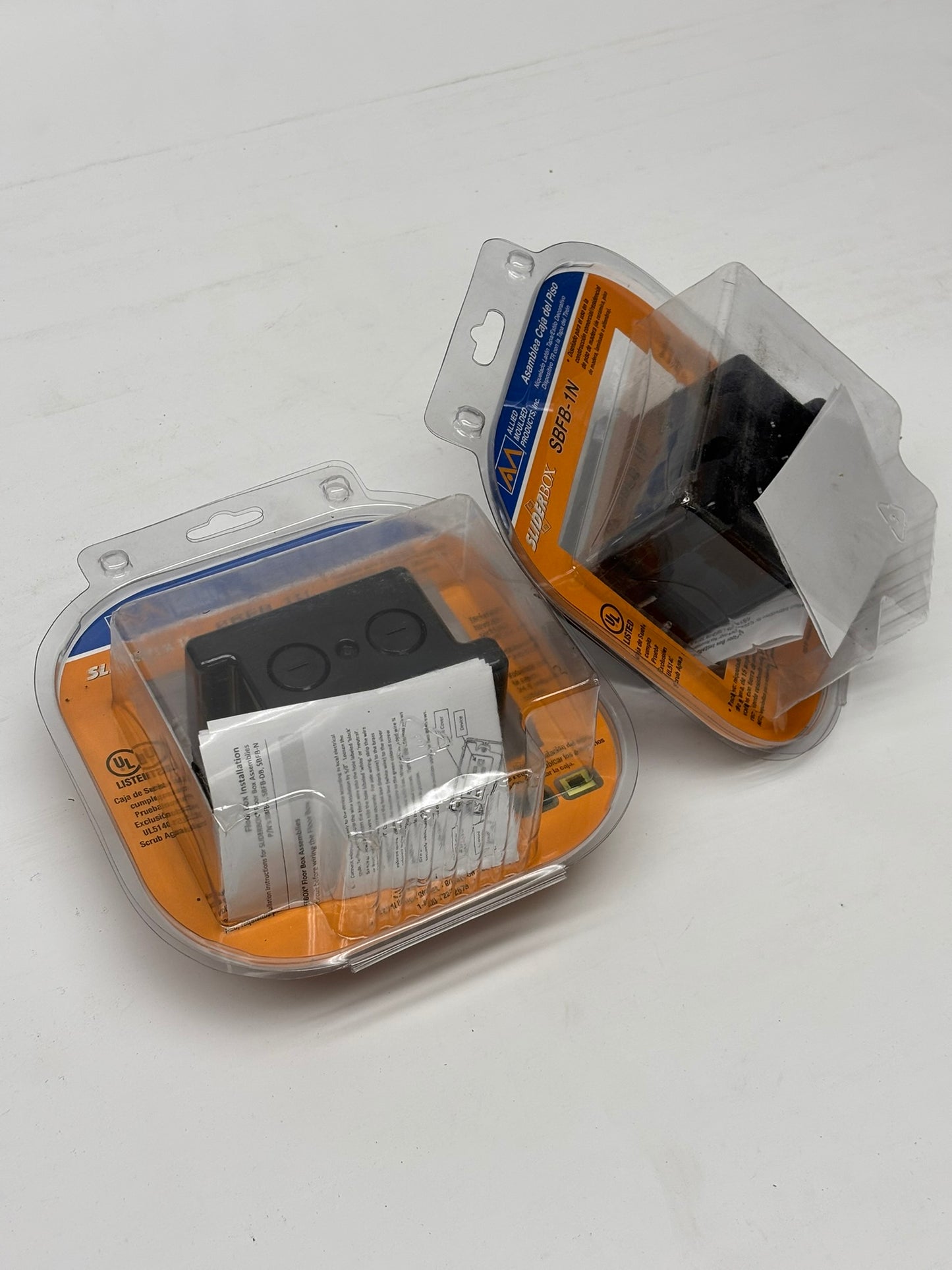 Lot of 2 Sliderbox (SBFB-1N) Fire-Rated Junction Box for Wood Floor Construction