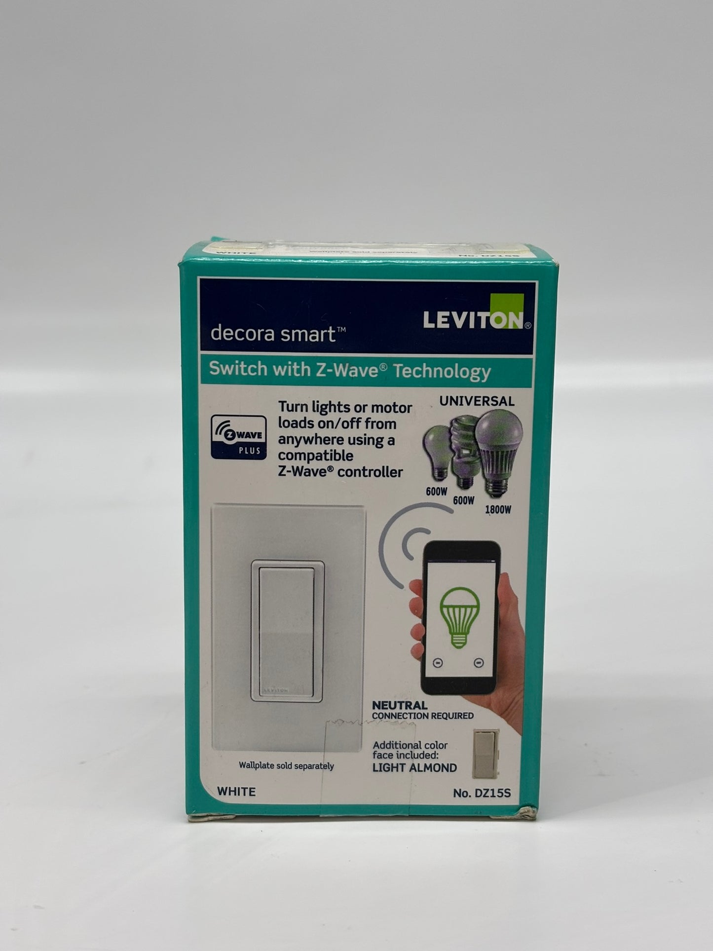 Leviton (DZ15S) Decora Smart Switch, Wi-Fi, 2nd Gen