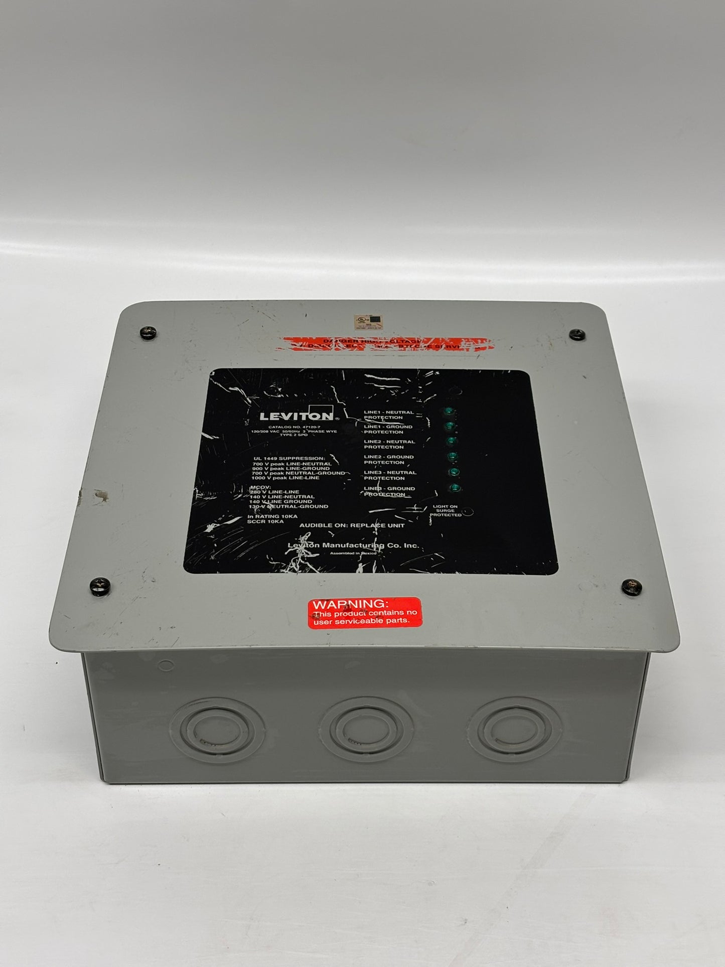 Leviton (47120-7) Surge Protector, 120/208V, 7-Mode, LED Diagnostics