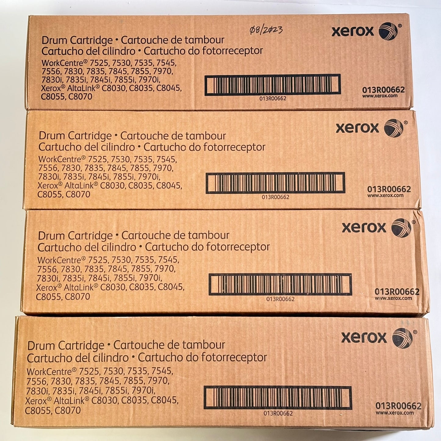 4 Genuine Xerox 7545,7830,7855i Altalink C8030,C8070 Drum Cartridges 013R00662