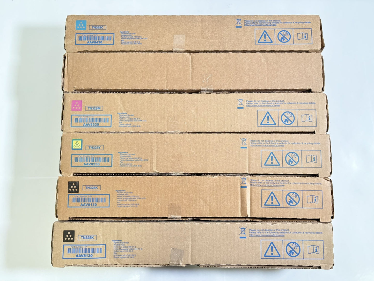 6 OEM Konica Minolta Bizhub C250i,C300i,C360i TN328C,LM,M,Y,K,K Toners