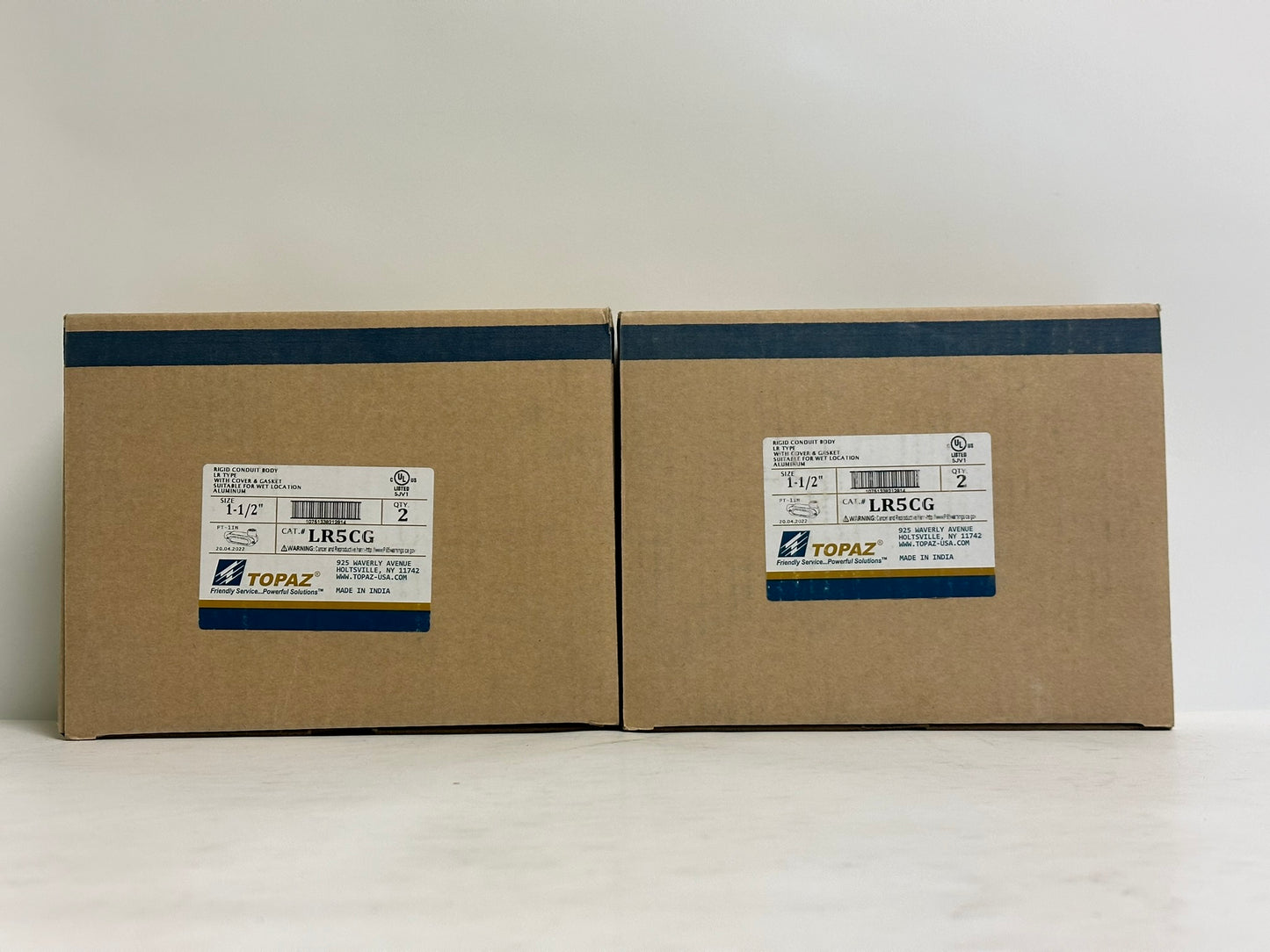 4PK Southwire Topaz (LR5CG) 1-1/2" Rigid Conduit Body LR-Type For Wet Locations