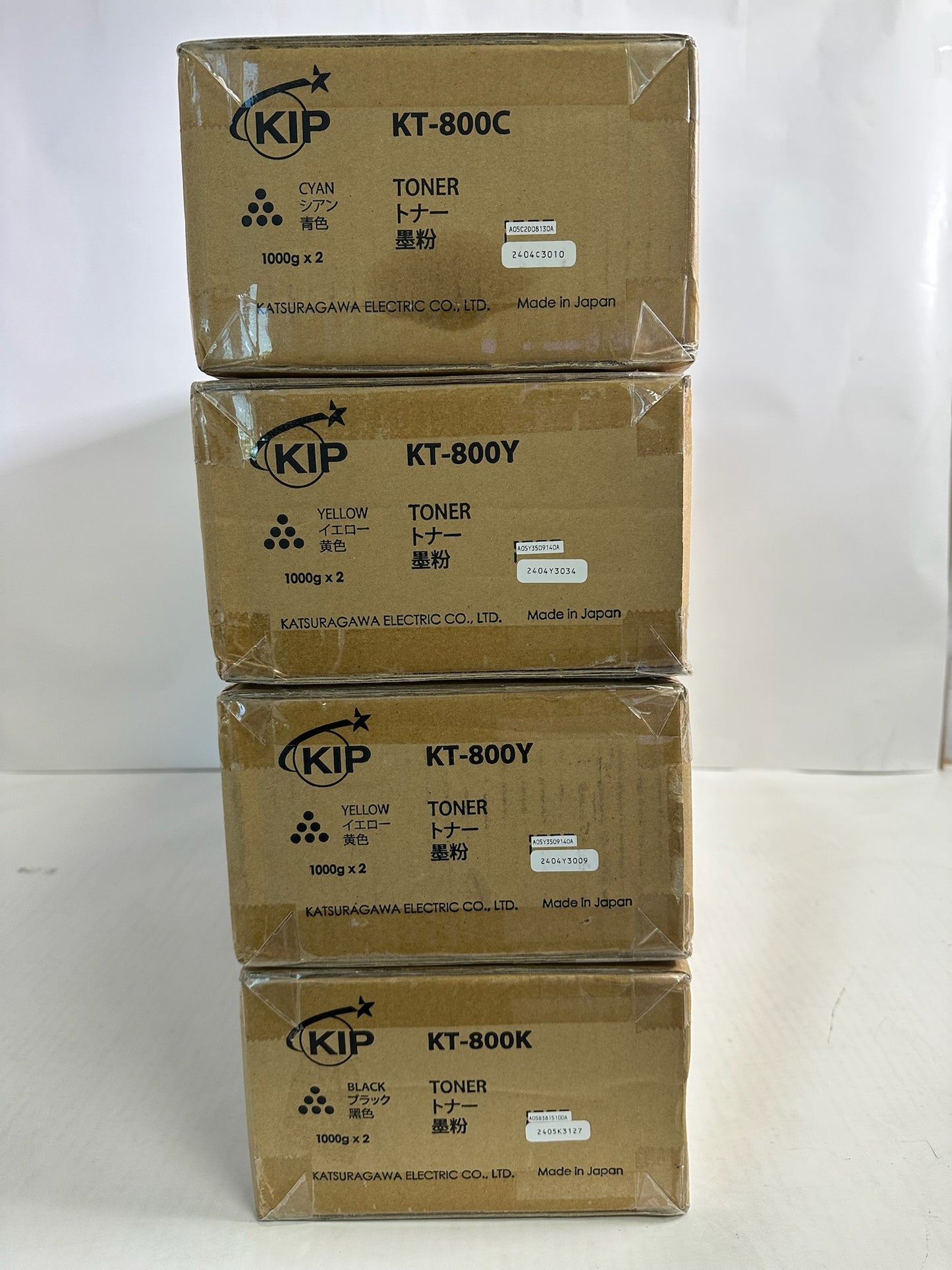 4 NEW OEM KIP 800,850,860 CYYK Toners KT-800 Z350970021N,41N,11N (NO Magenta)