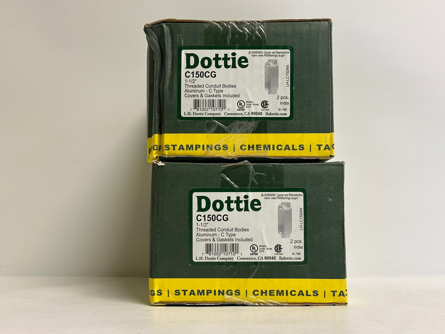 4 PK Dottie (C150CG) 1 1/2" Threaded Conduit Bodies Aluminum -C Type