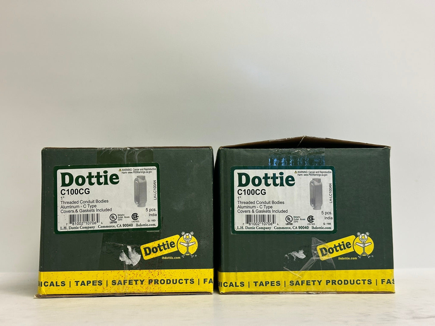 10 PK Dottie (C100CG) 1 " Threaded Conduit Bodies C-Type Cover & Gasket Aluminum