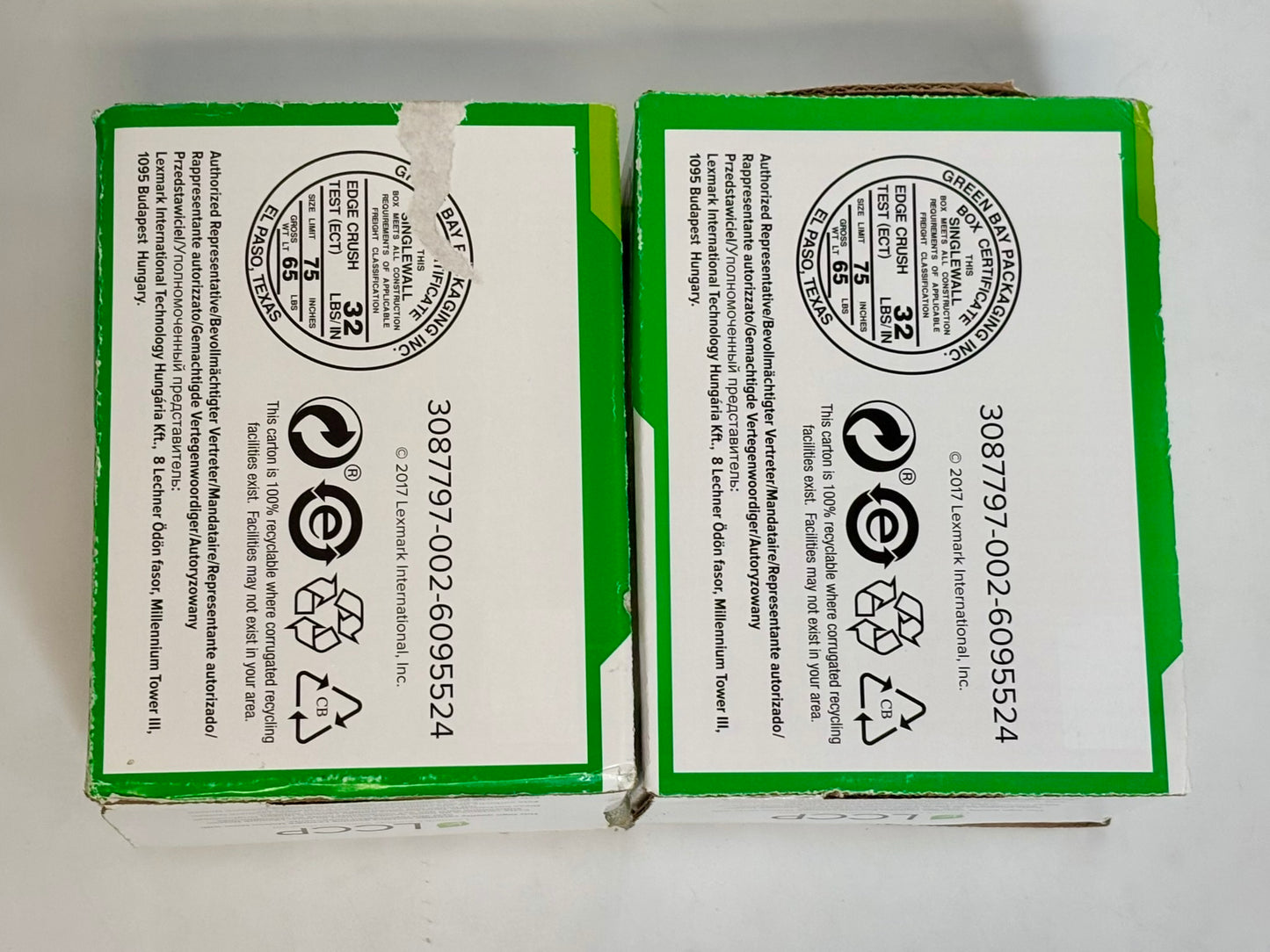 2 New OEM Lexmark C2132,XC2130,XC2132 Cyan & Yellow Toners 24B6008, 24B6010