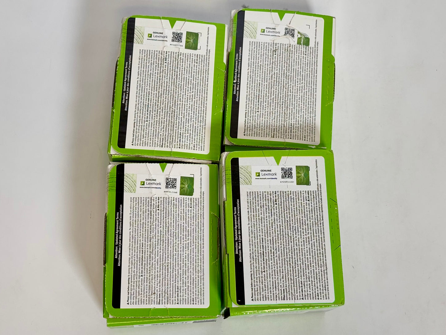 4 OEM Lexmark C2132,XC2130,XC2132 CMYK Toners 24B6008,24B6009,24B6010,24B6011