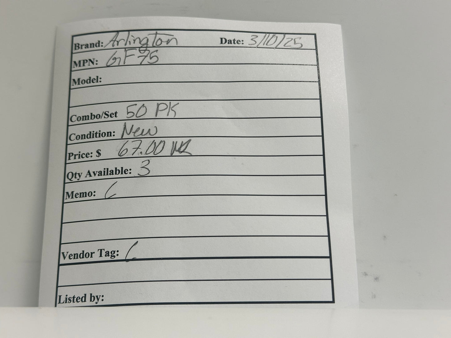 50 PK Arlington (GF75) 3/4" Connector Flexible Metal Conduit Intended For FEFMC