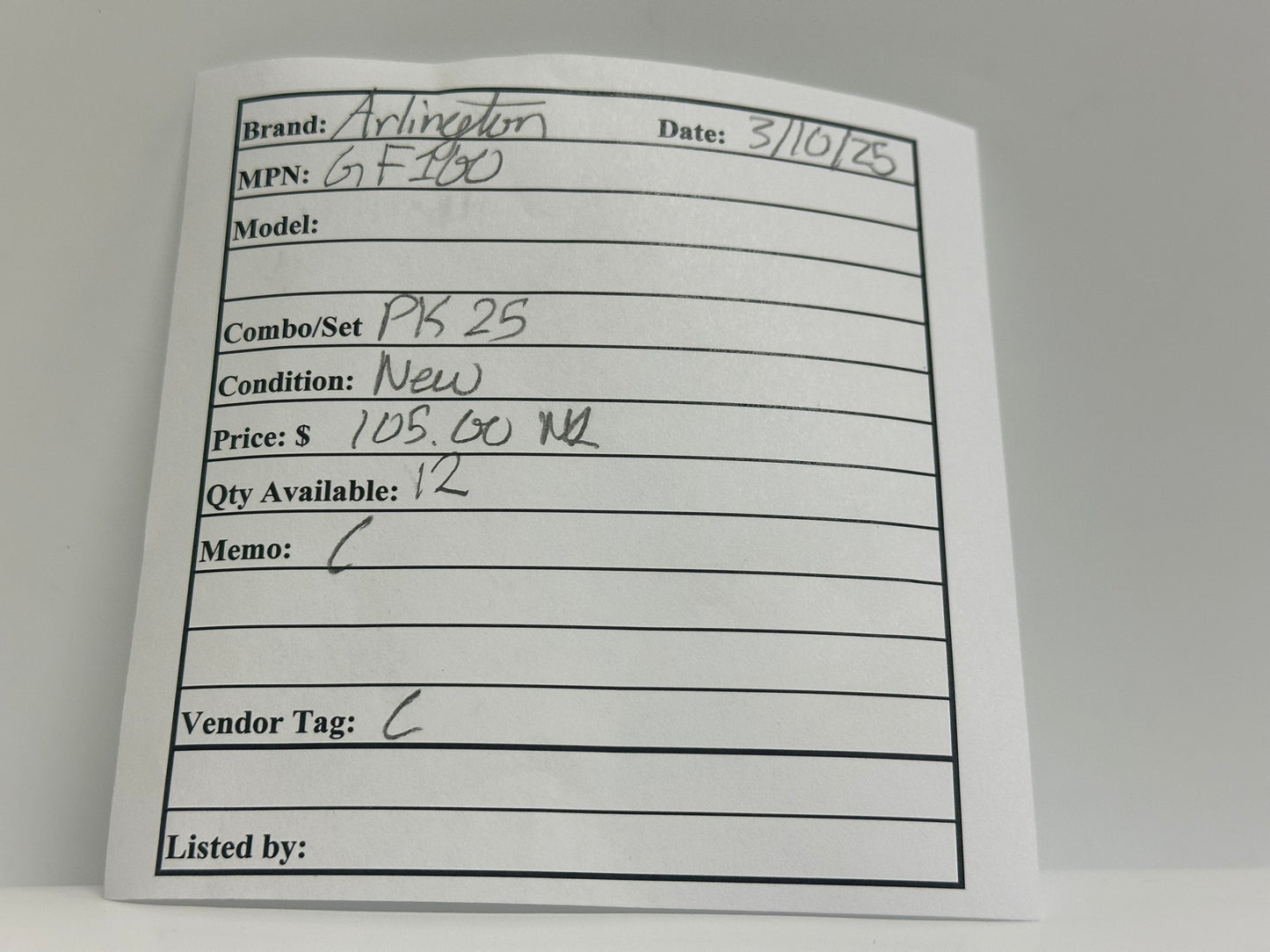 25 PK Arlington (GF100) 1" Flexible Metal Conduit Screw Connector Intended FERWFMC