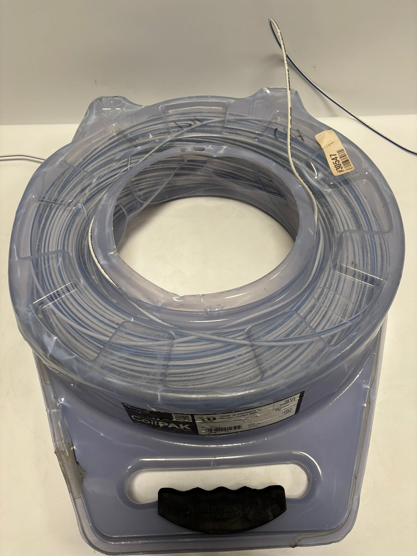 SouthWire CoilPAK 10 White Blue THHN 600V 1309Ft 399m 58026105