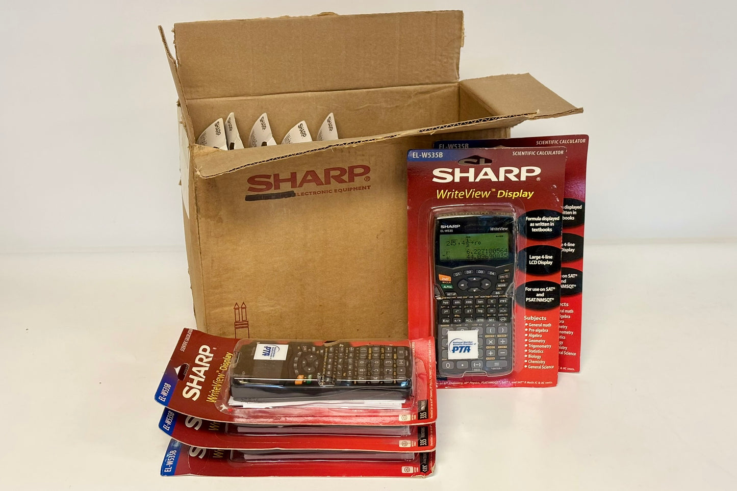 10 New Sharp EL-W535B Scientific Calculator 297 Functions (Battery Included)