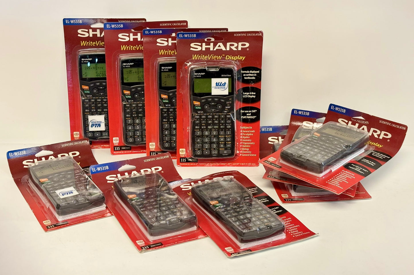 10 New Sharp EL-W535B Scientific Calculator 297 Functions (Battery Included)