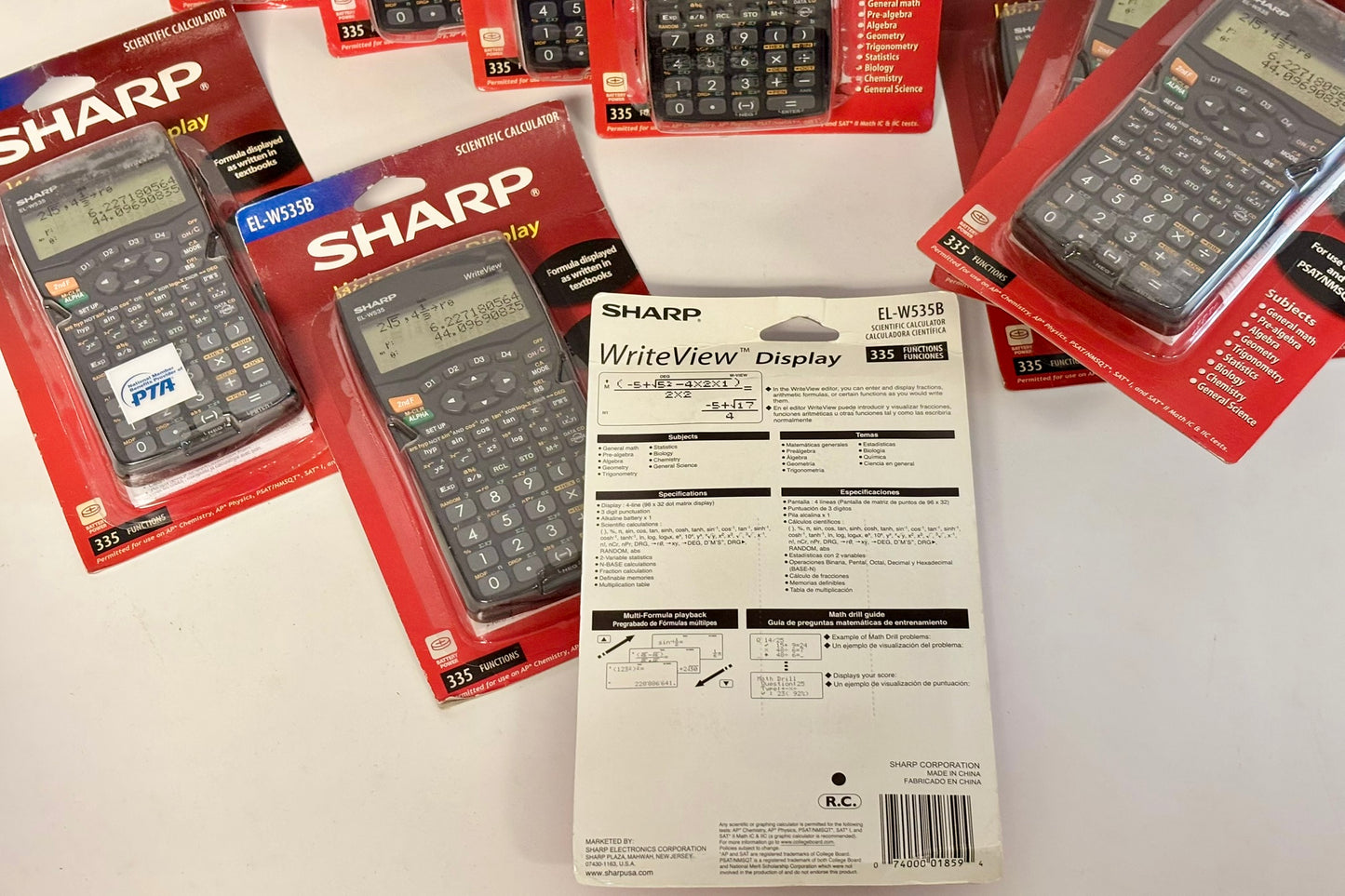 10 New Sharp EL-W535B Scientific Calculator 297 Functions (Battery Included)