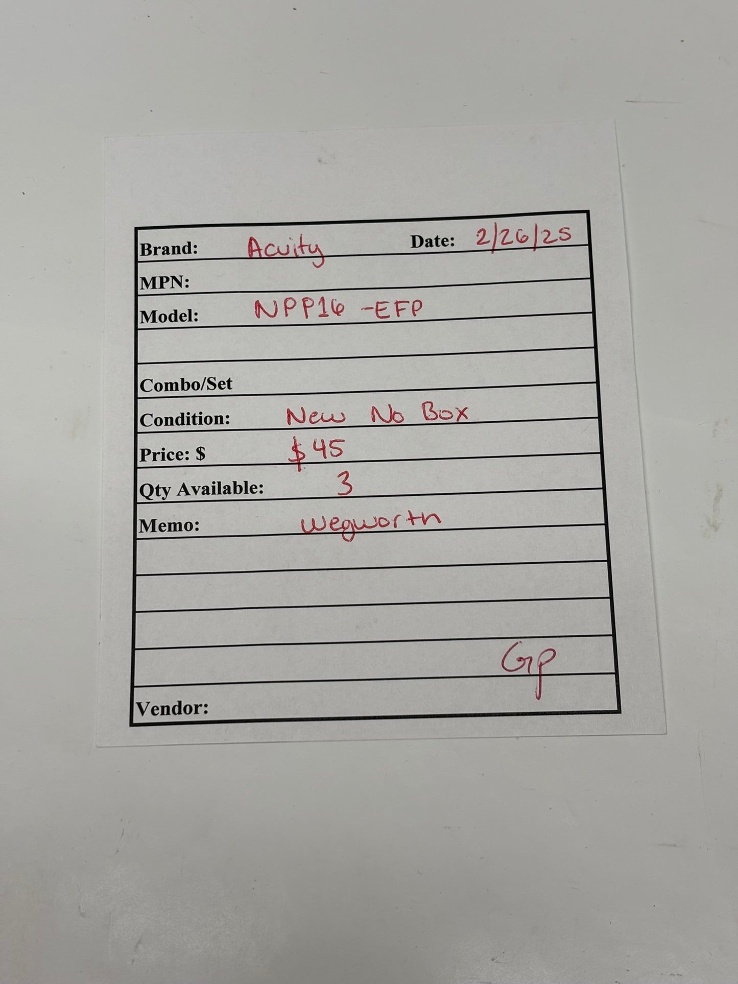 nLight Acuity Controls (NPP16-EFP) Power/ Relay Pack, No Box