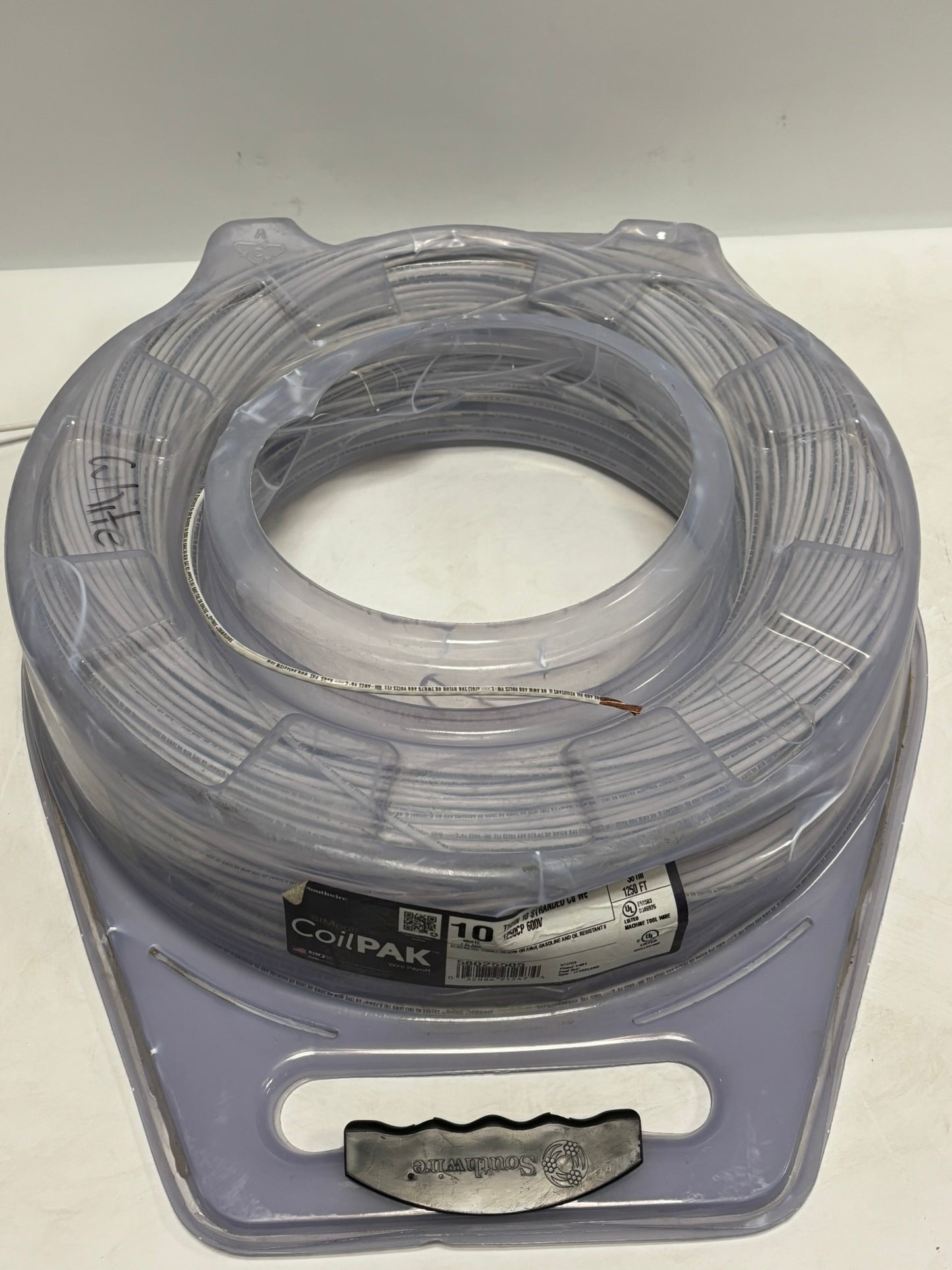 58025505 SouthWire CoilPAK 1125Ft 343m Stranded 10 White THHN 600V Same Day Shipping