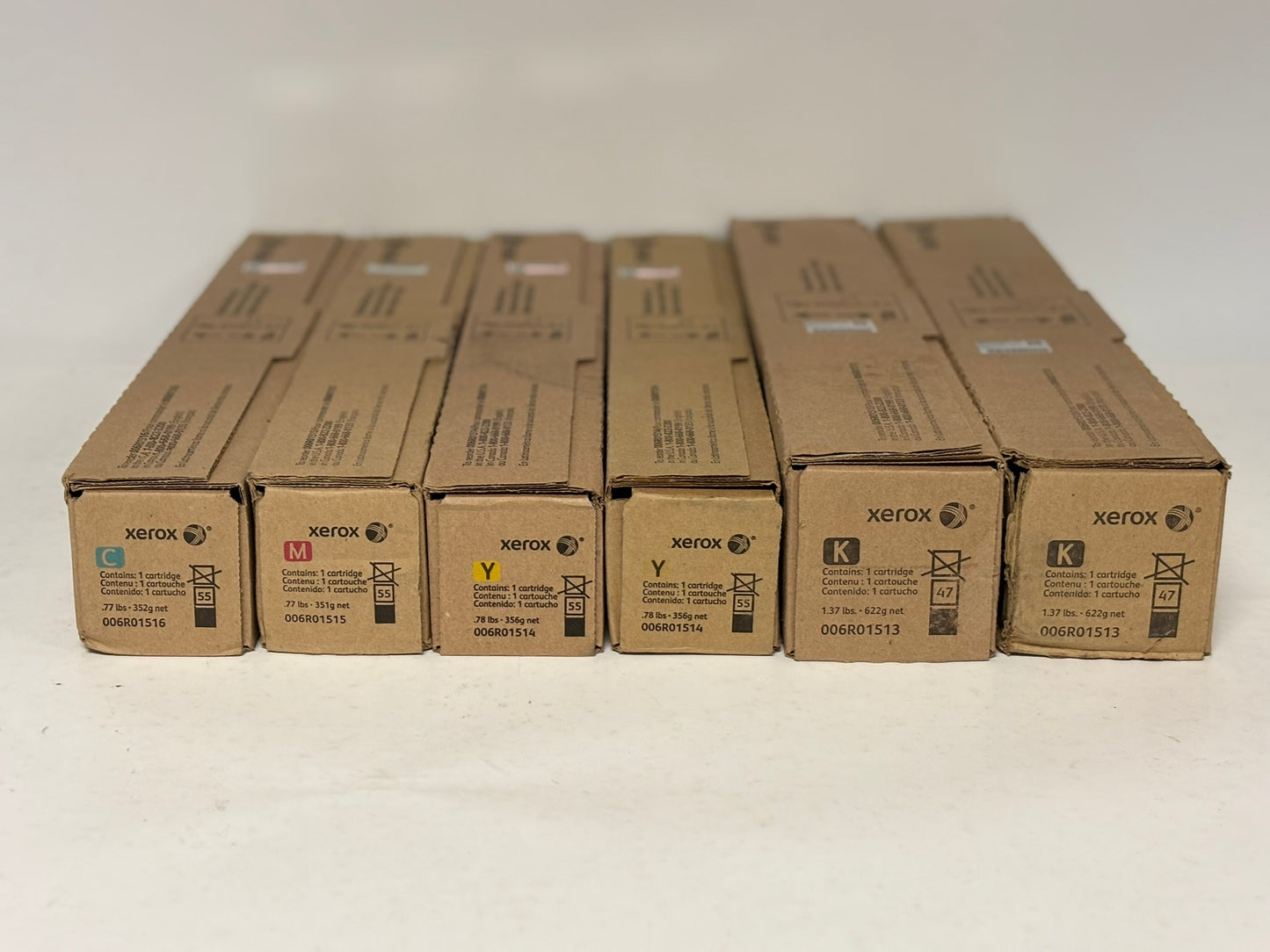 6 OEM Xerox WC7545,7830,7855i,7970 CMYYKK Toners 006R01513,1514,1515,1516
