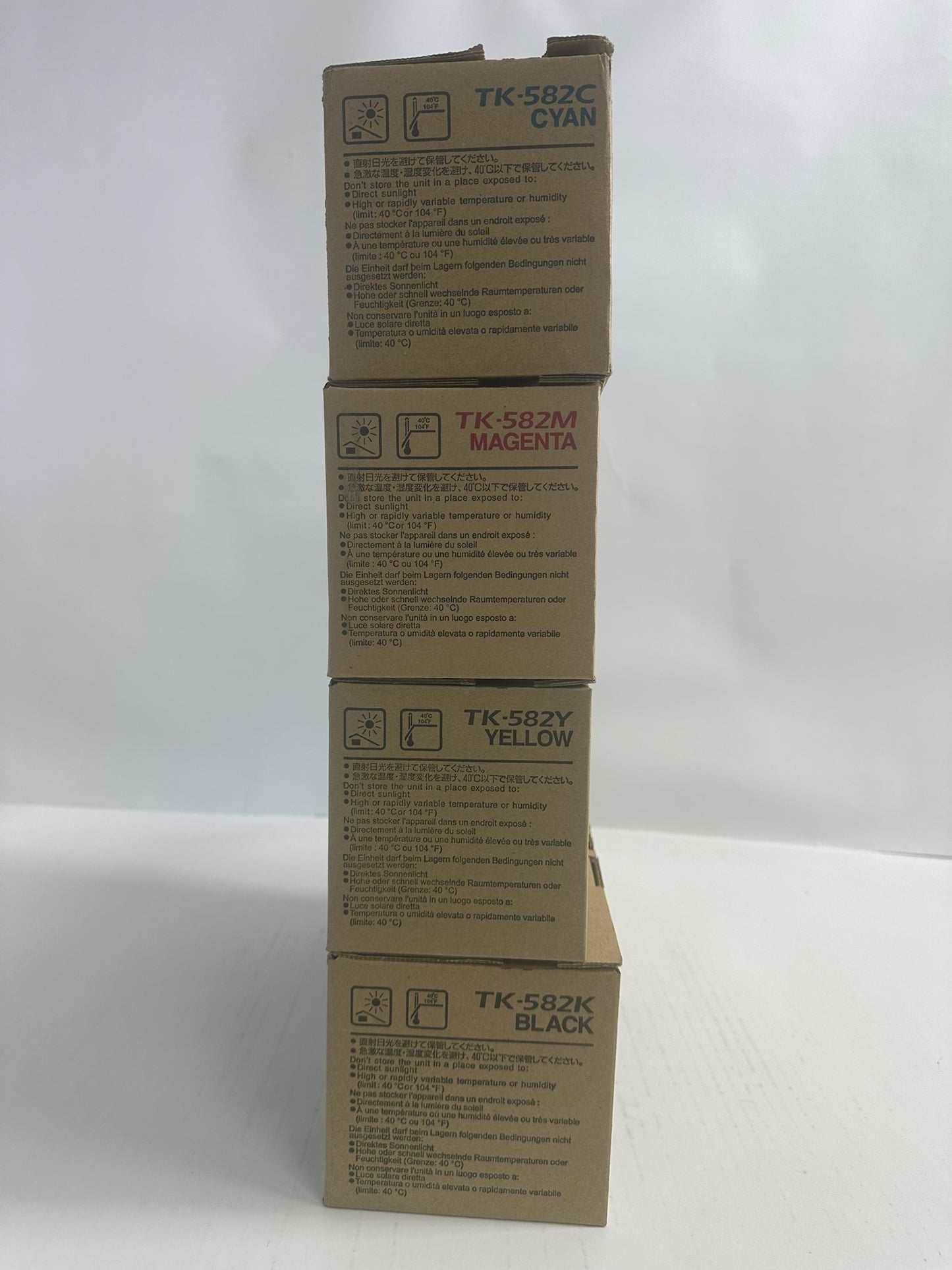 4 New Genuine Kyocera ECOSYS P6021cdn, FS-C5150DN CMYK Toner Kits TK-582, TK582