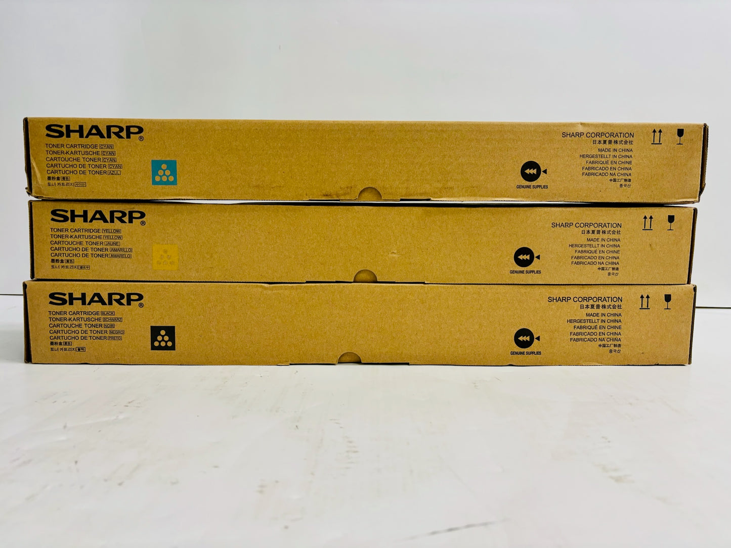 3 Genuine Sharp MX-4110,4111N,4112N,4140N MX-51NT CYK Toners (No Magenta)