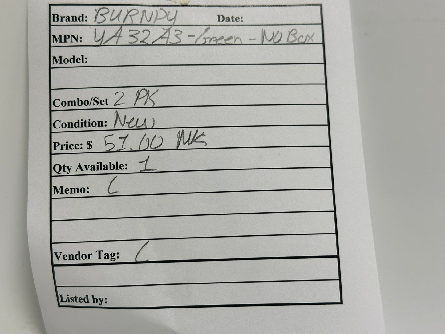 2 PK Burndy (YA32A3) 1/2" Green Comp Lug Solderless Connectors Large Terminals & Connectors