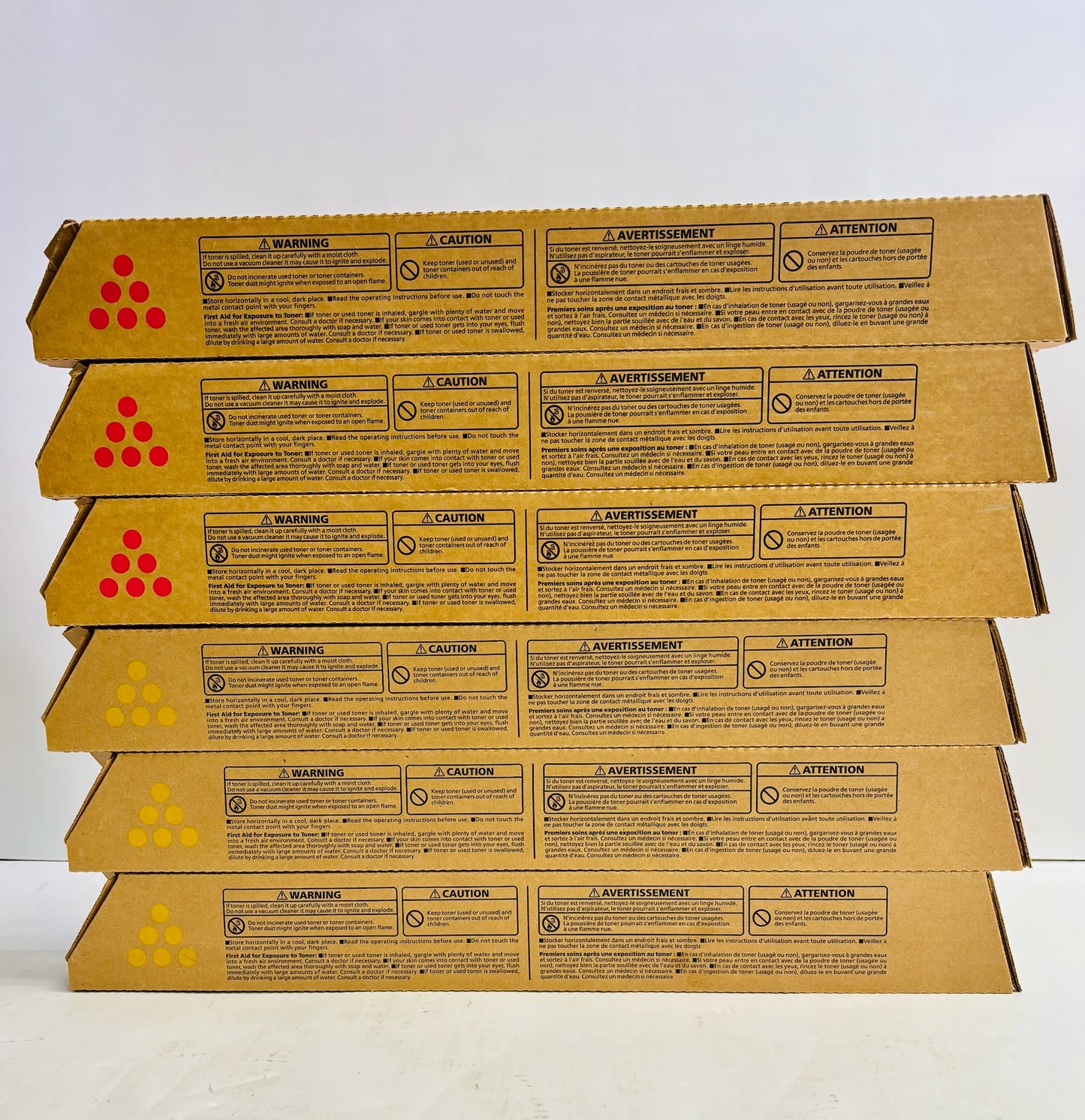 6 Genuine Ricoh AFMPC3002, C3502 MMMYYY Toners Magenta & Yellow 841736,841737
