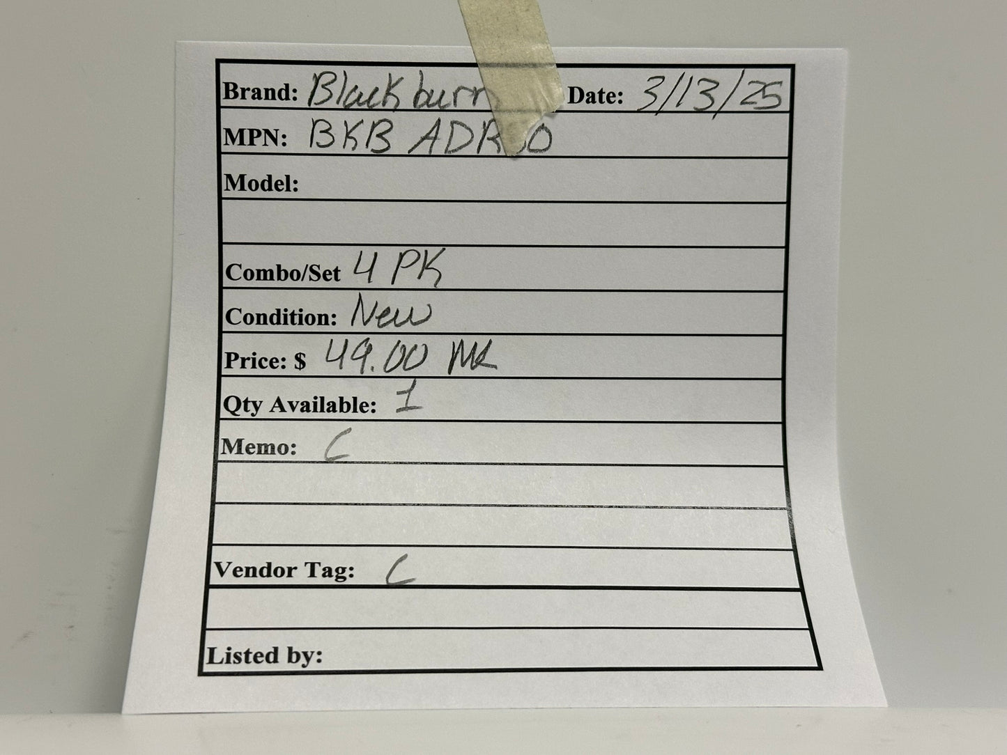 4 PK Blackburn (BKBADR50) Single-Conductor, One-Hole Mount, Conductor Range 4 Str-500 Kcmil