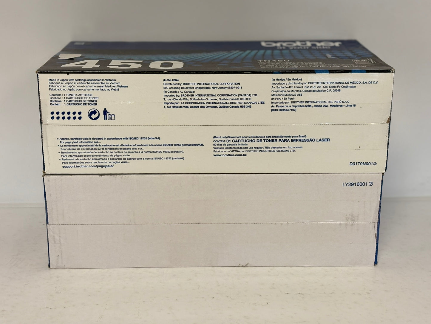 2 OEM Brother DCP-7060D,DCP-7065DN,HL-2220,HL-2230 Black Toners TN-450 (TN450)