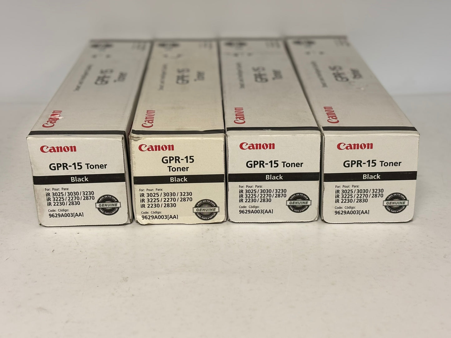 4 Genuine Canon iR 2230,2270,2830,2870,3025,3030 GPR-15 Black Toners (9629A003)
