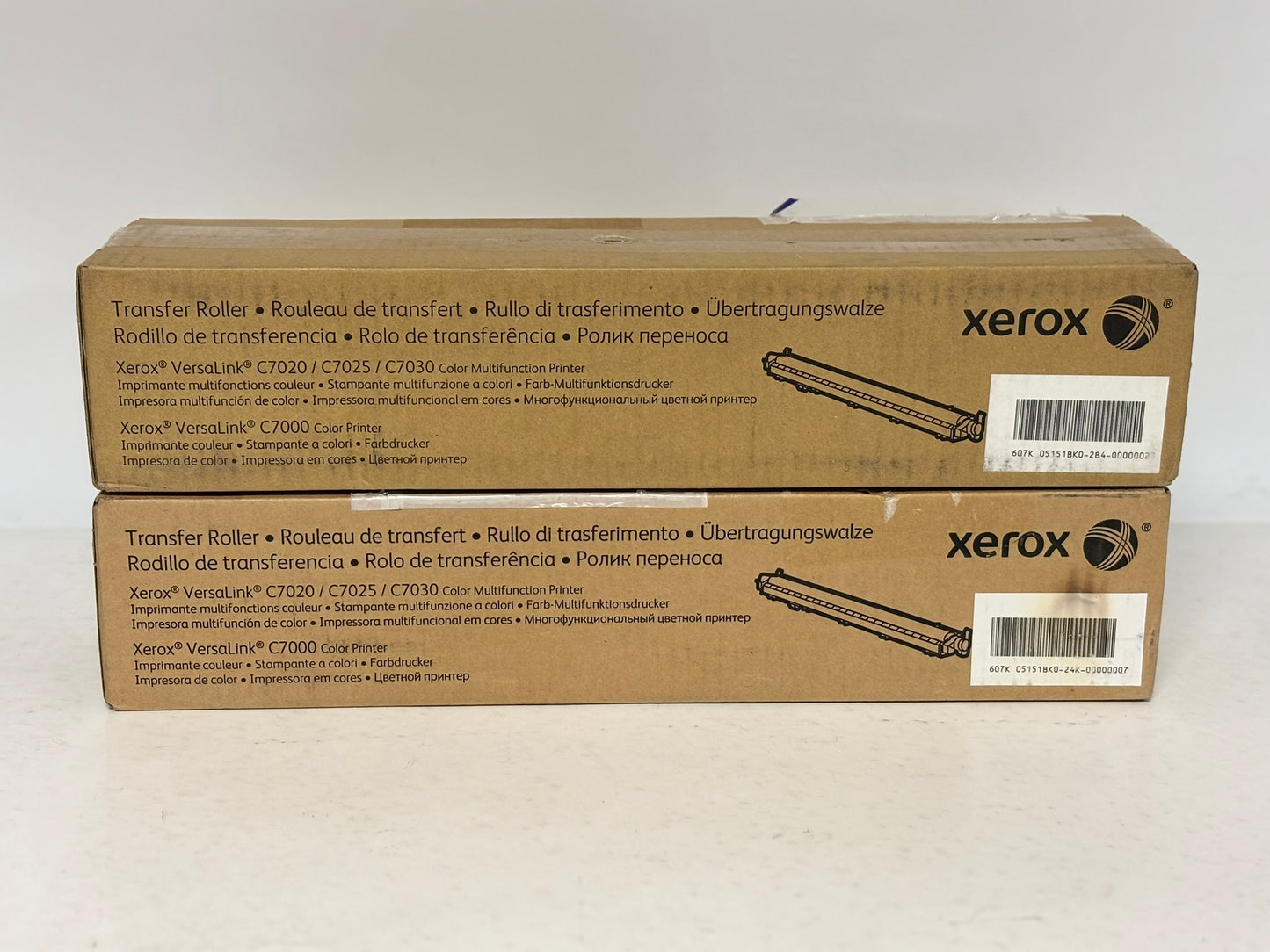 2 OEM Xerox VersaLink C7000N,C7025,C7030,C7120 Bias Transfer Roller 115R00126